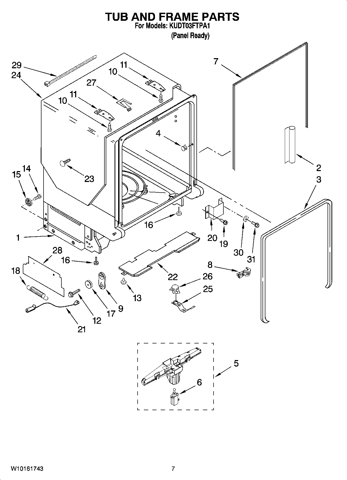 07 - TUB AND FRAME PARTS