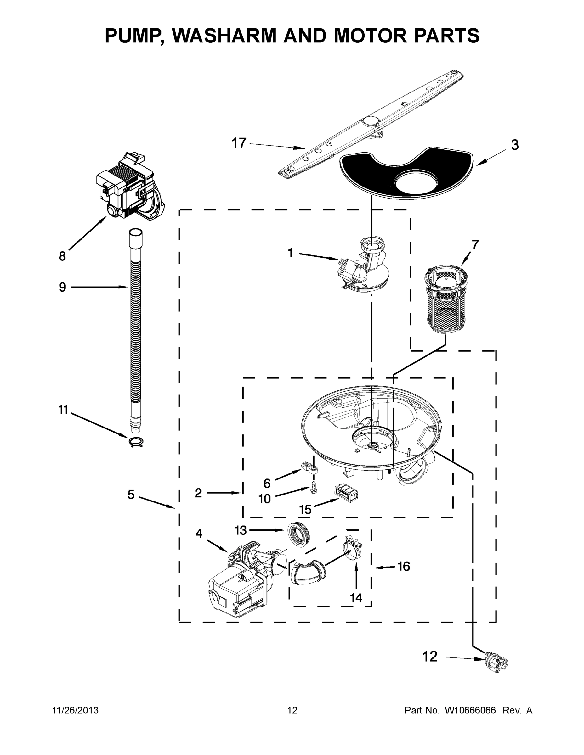 07 - PUMP, WASHARM AND MOTOR PARTS