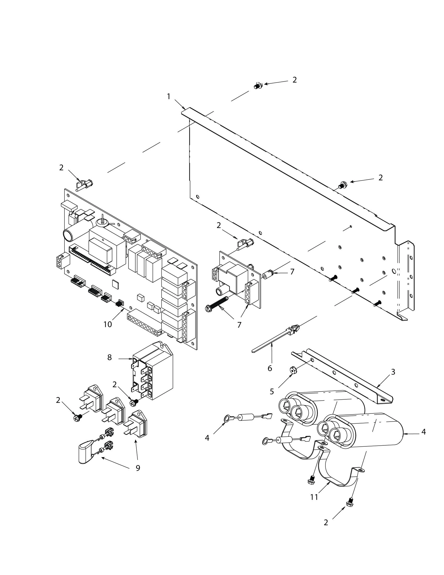 HV BOARD / MONITOR RELAY BRD / CAPACITORS