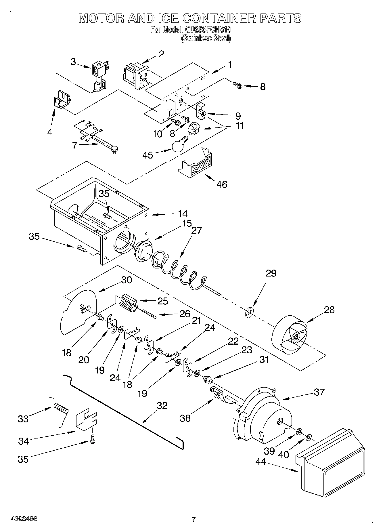05 - MOTOR AND ICE CONTAINER