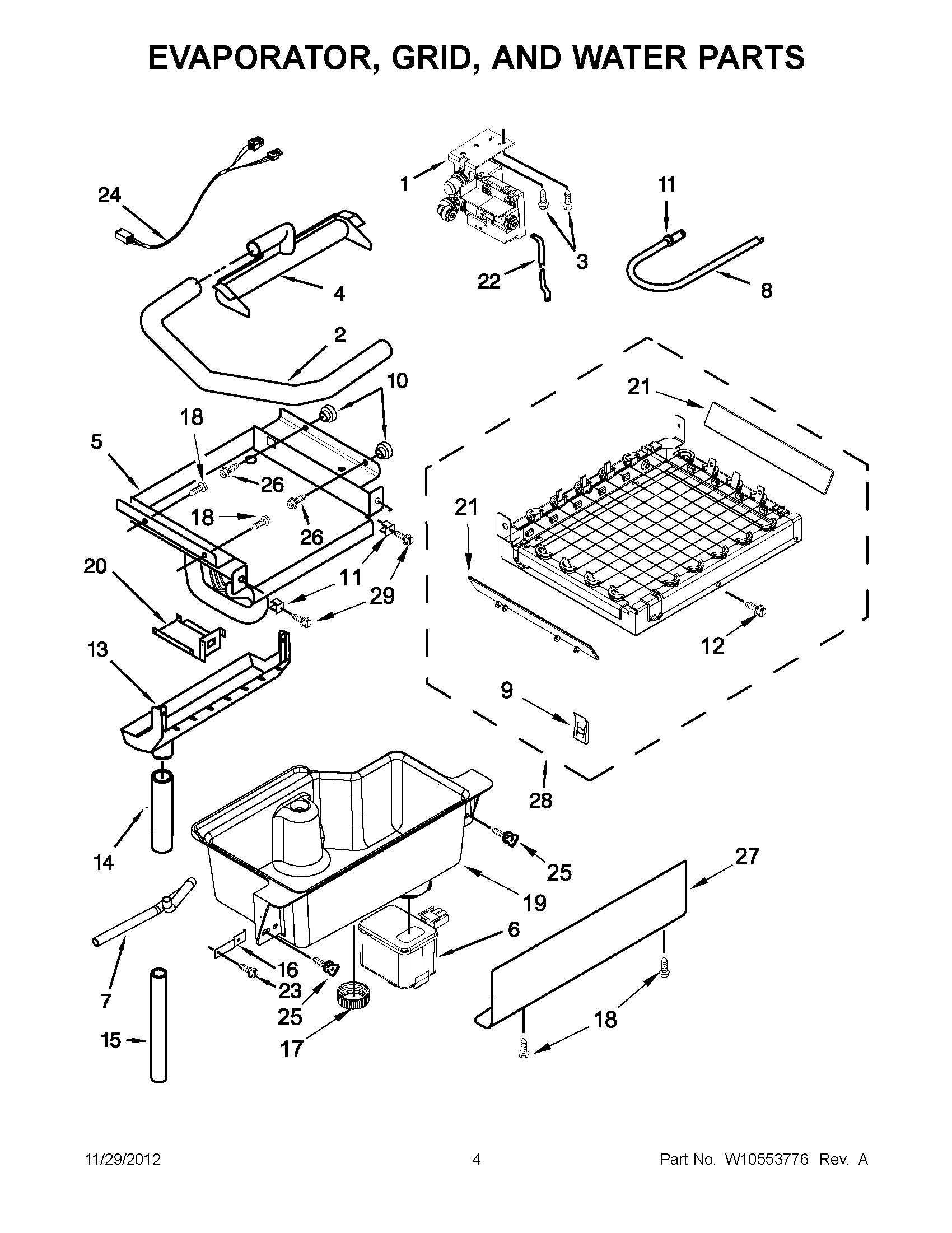02 - EVAPORATOR, GRID, AND WATER PARTS