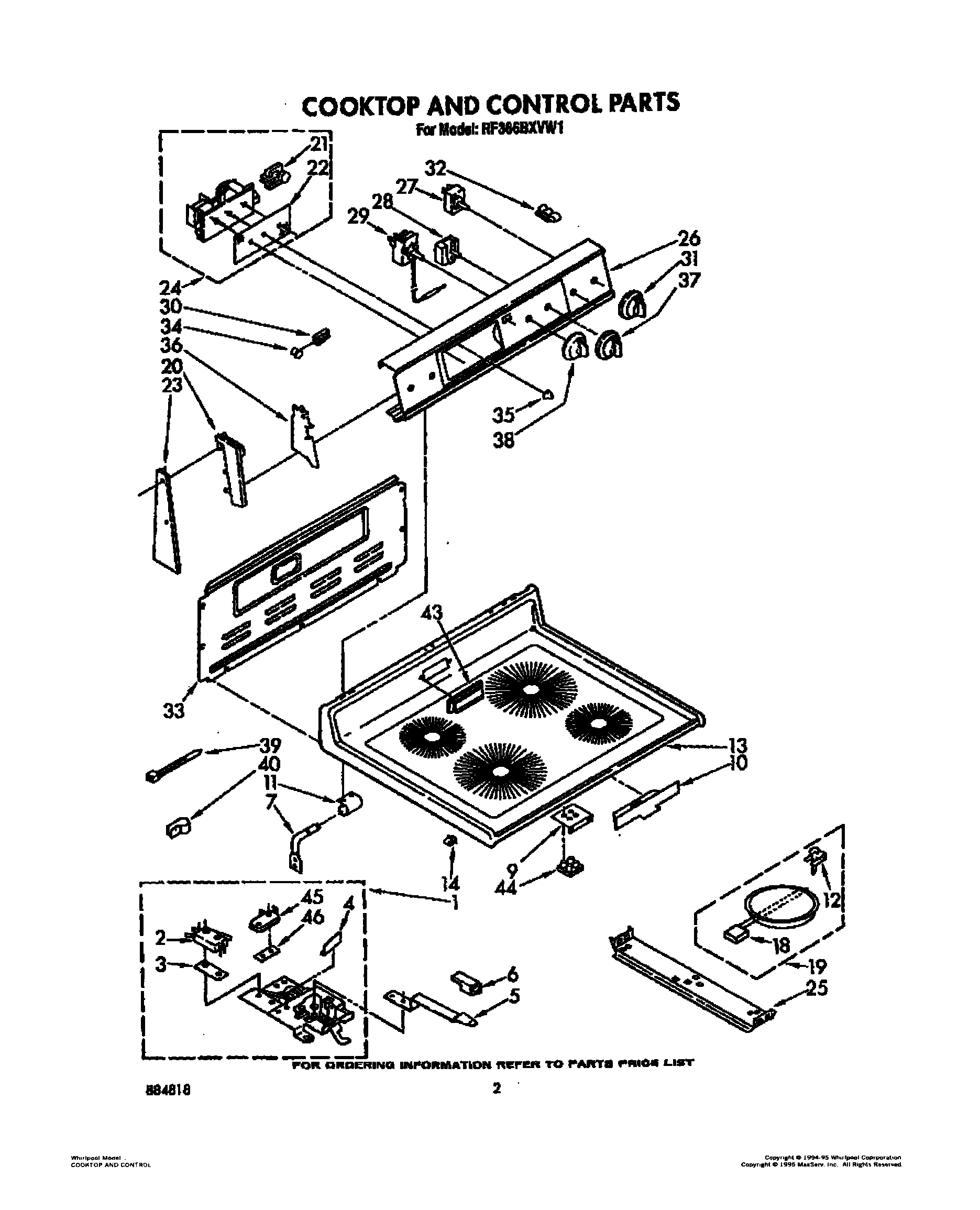 02 - COOKTOP AND CONTROL, LIT/OPTIONAL