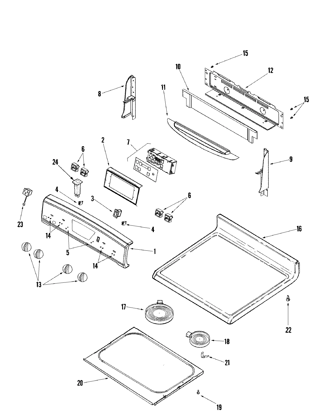 03 - CONTROL PANEL/TOP ASSEMBLY