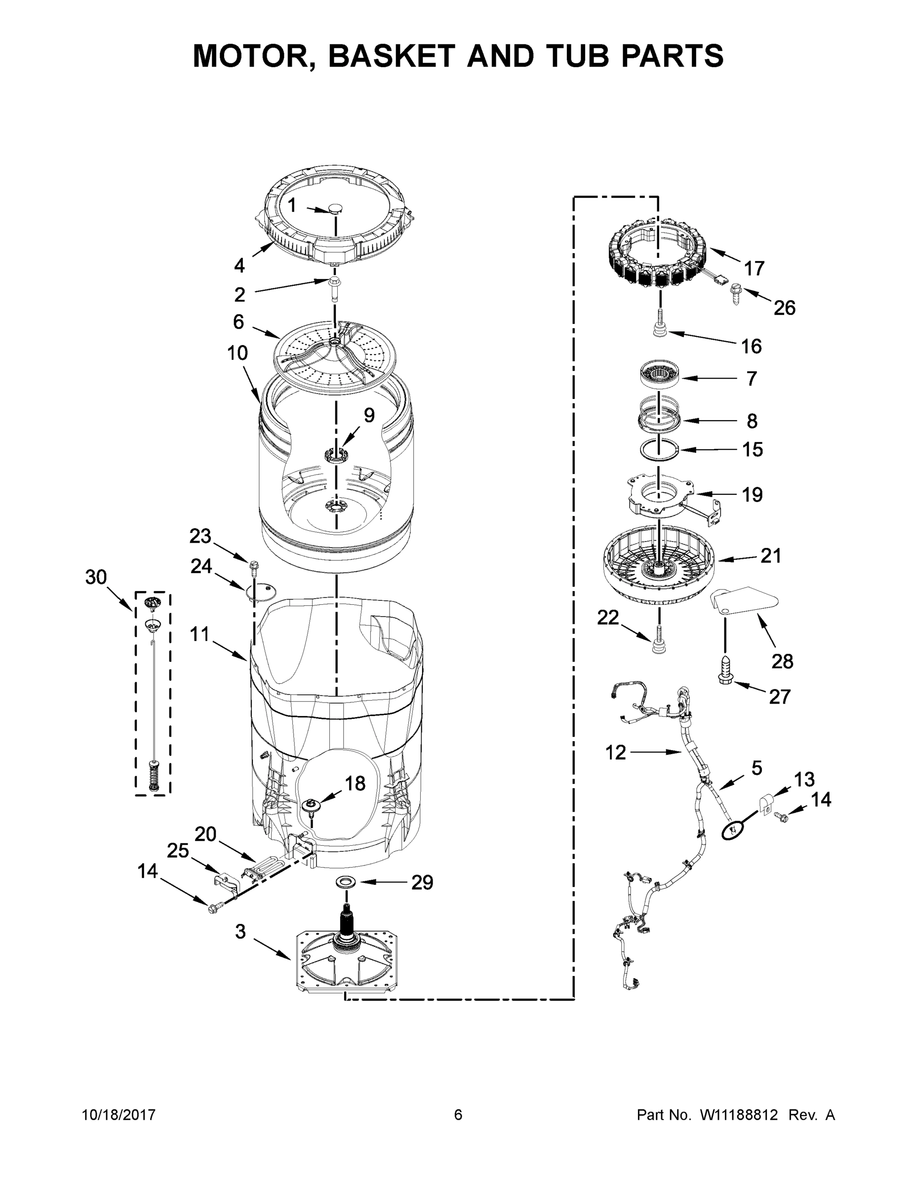 04 - MOTOR, BASKET AND TUB PARTS