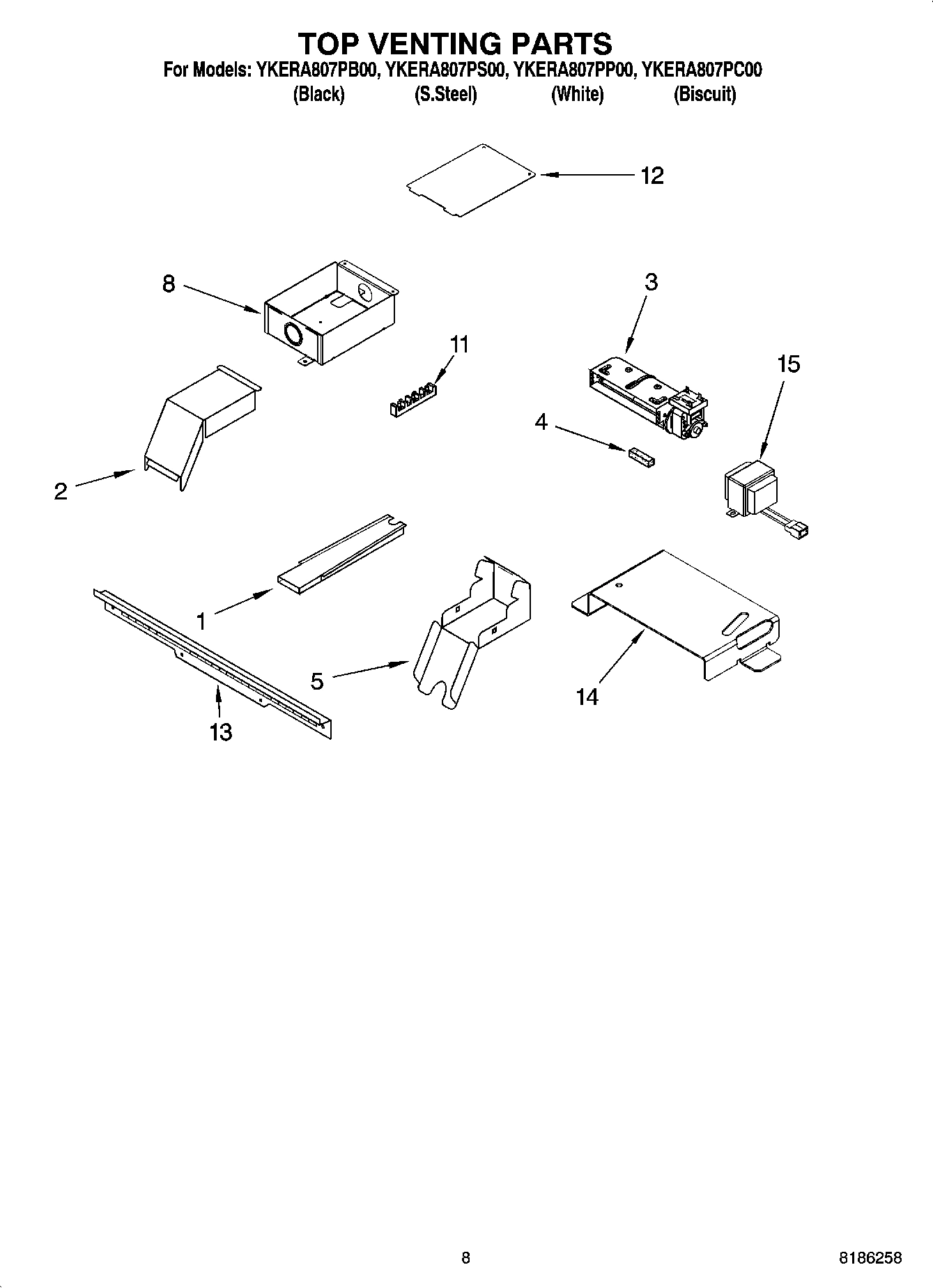 06 - TOP VENTING PARTS, OPTIONAL PARTS (NOT INCLUDED)