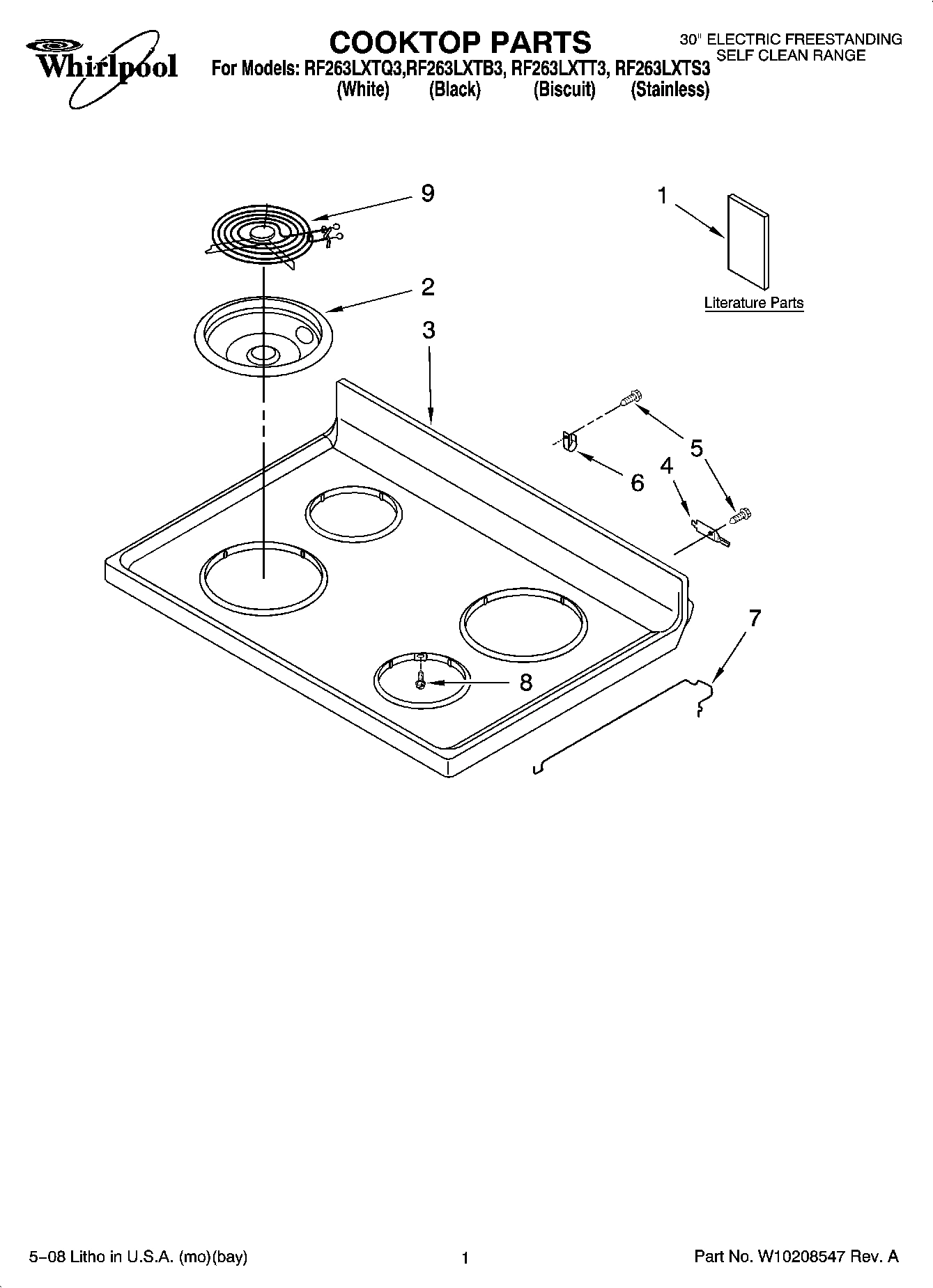 01 - COOKTOP PARTS