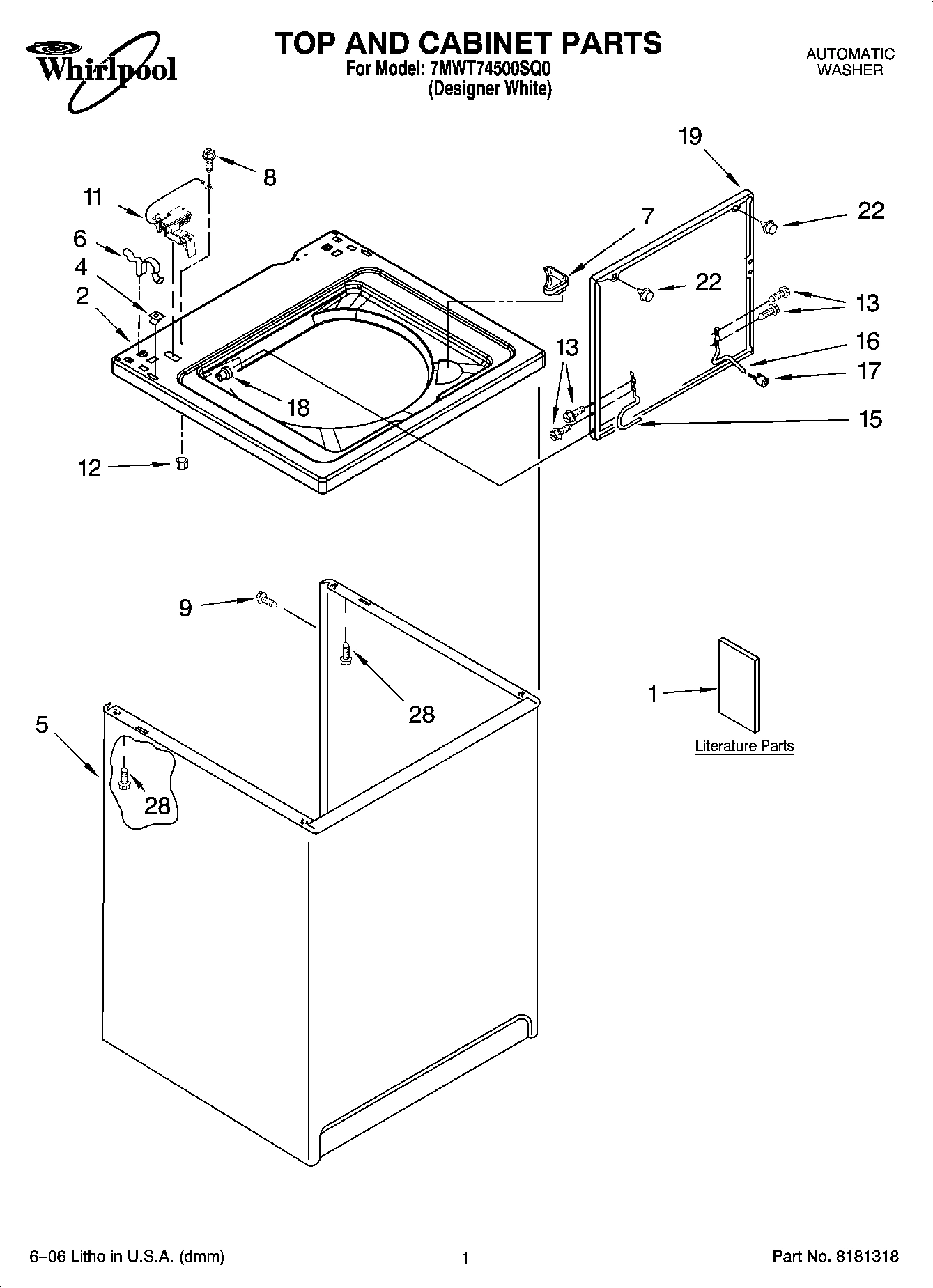01 - TOP AND CABINET PARTS