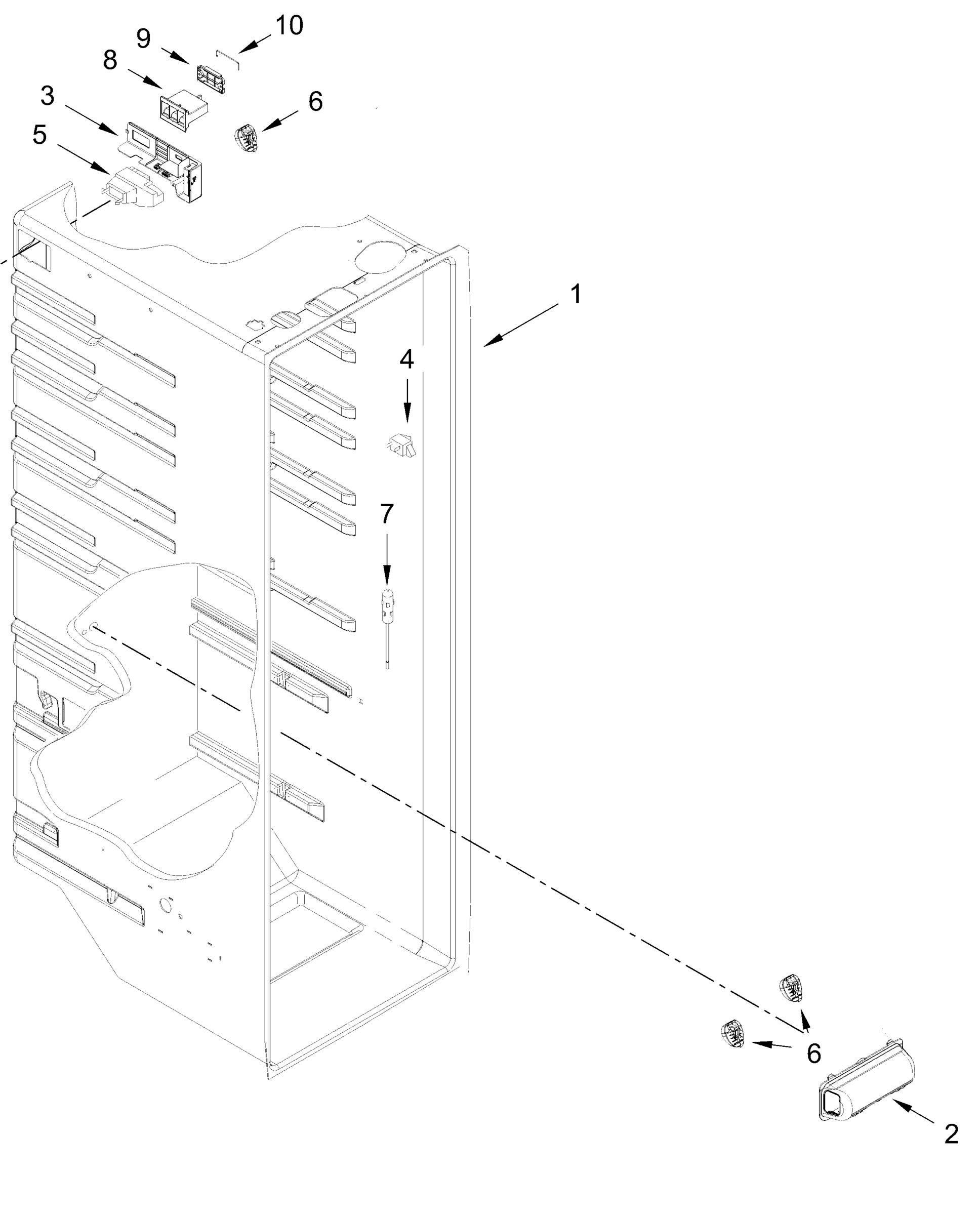 REFRIGERATOR LINER PARTS