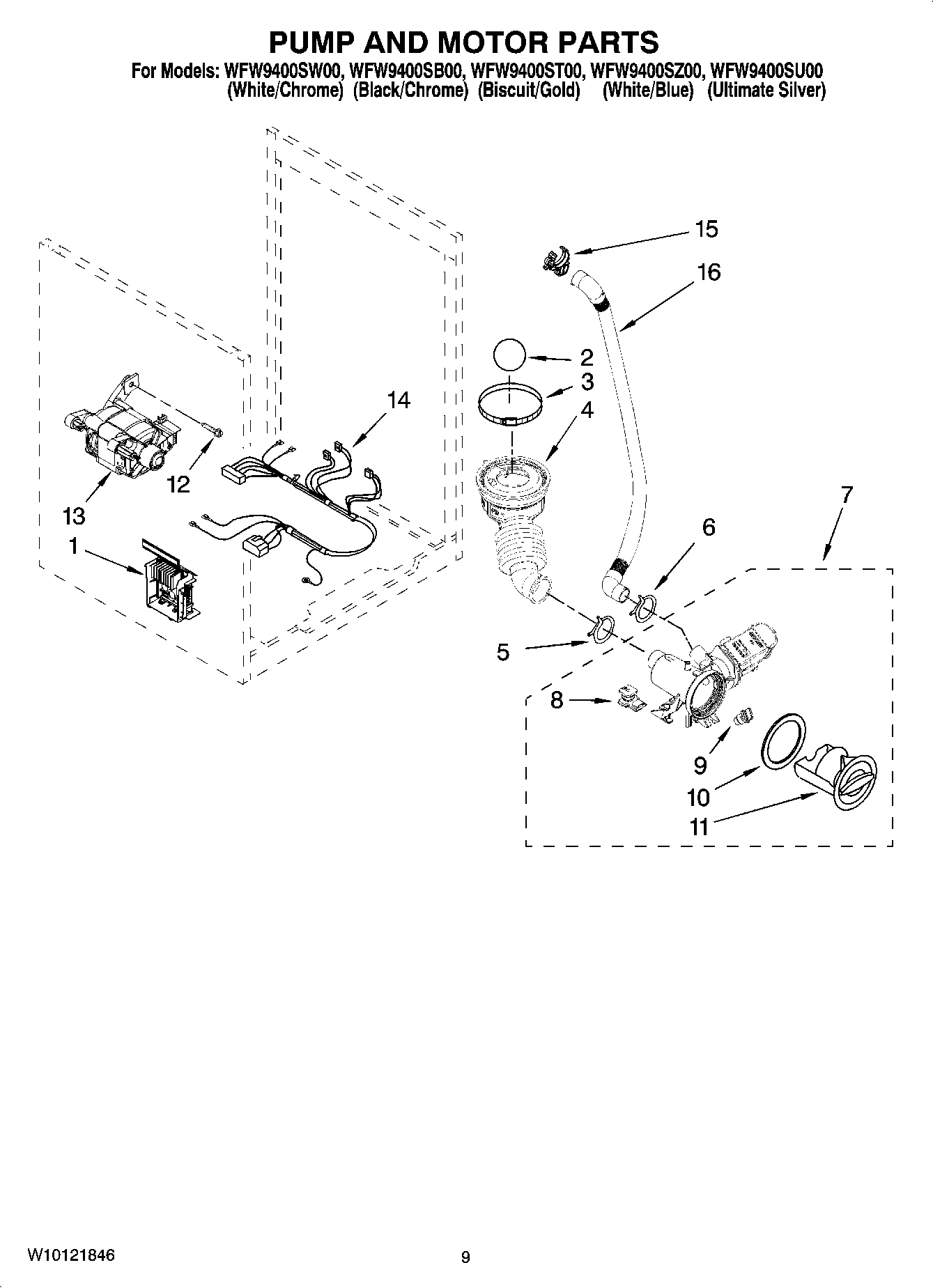 06 - PUMP AND MOTOR PARTS, OPTIONAL PARTS (NOT INCLUDED)