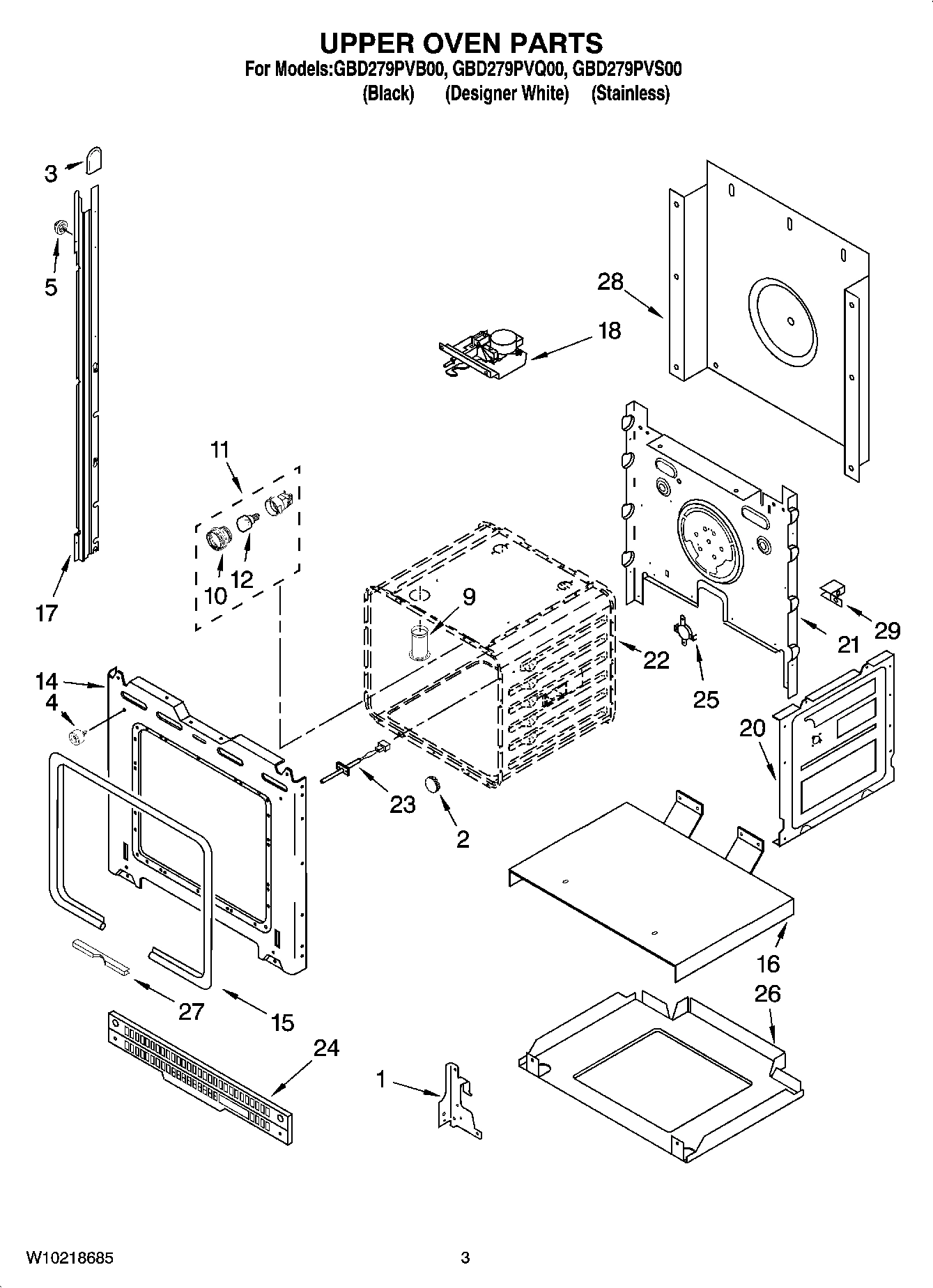 02 - UPPER OVEN PARTS