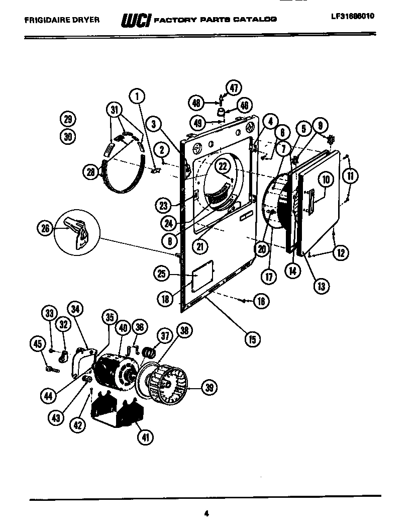 03 - CABINET FRONT, MOTOR AND BLOWER