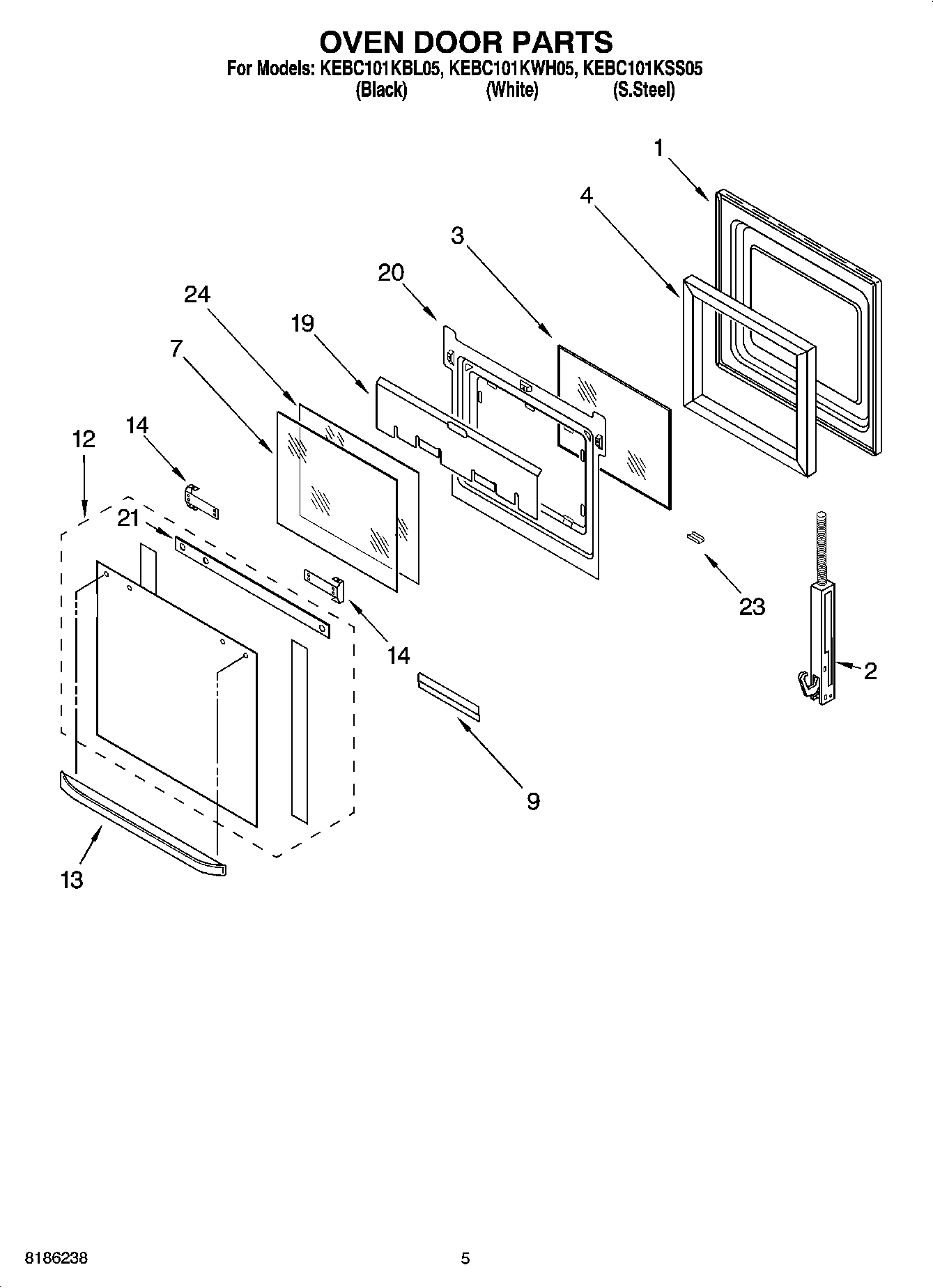 04 - OVEN DOOR PARTS