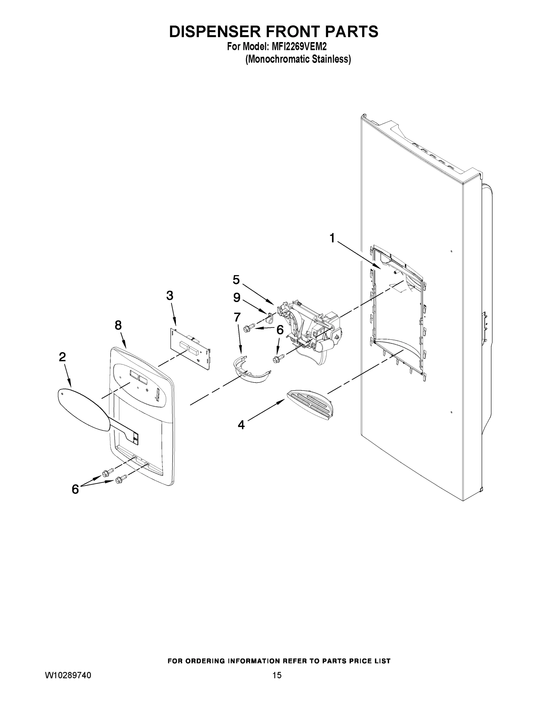 08 - DISPENSER FRONT PARTS