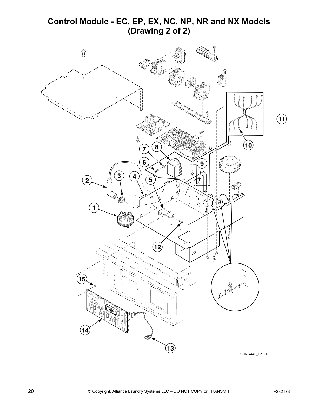Control Module - EC, EP, EX, NC, NP, NR and NX Models 
(Drawing 2 of 2)