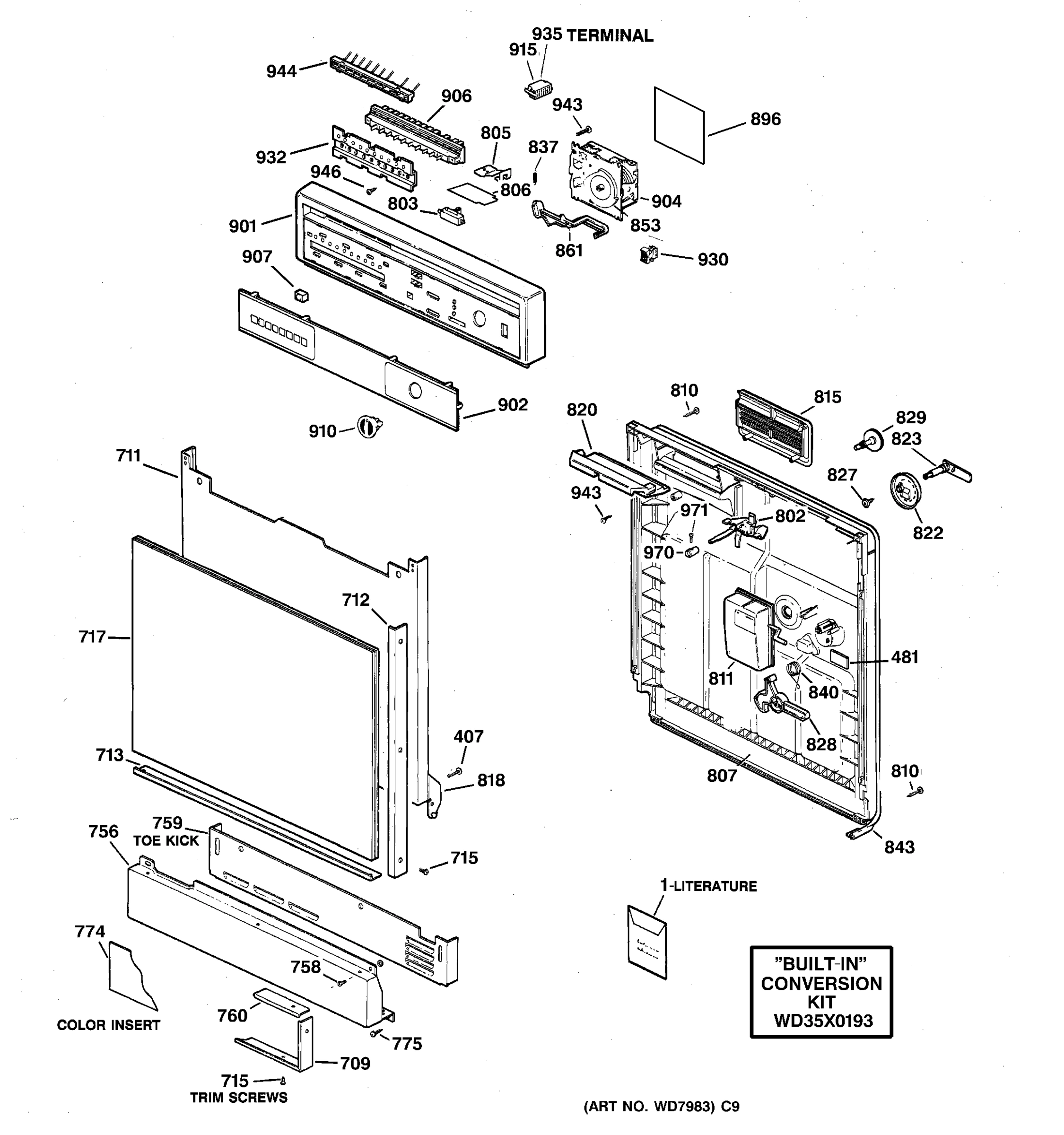ESCUTCHEON & DOOR ASSEMBLY