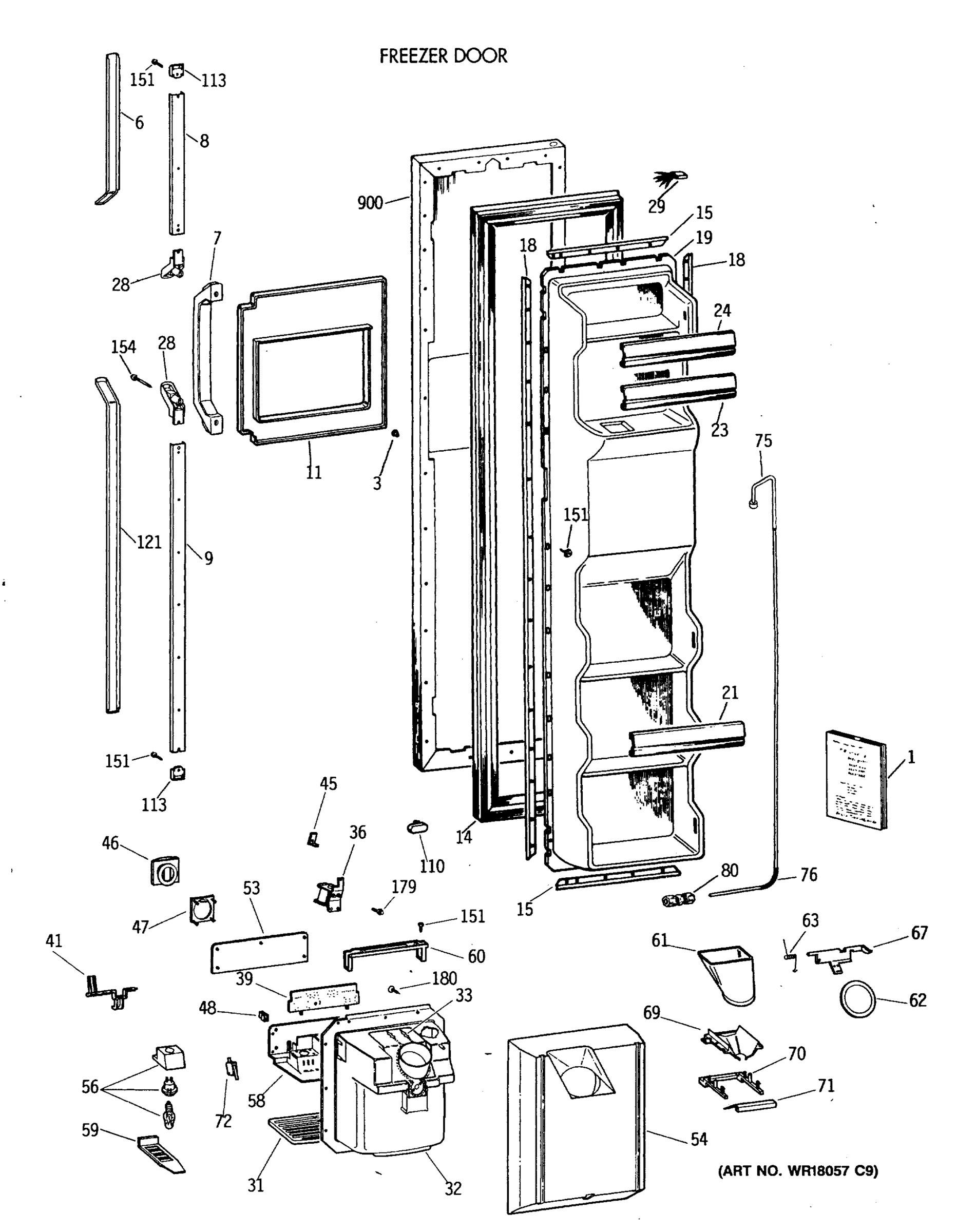 FREEZER DOOR