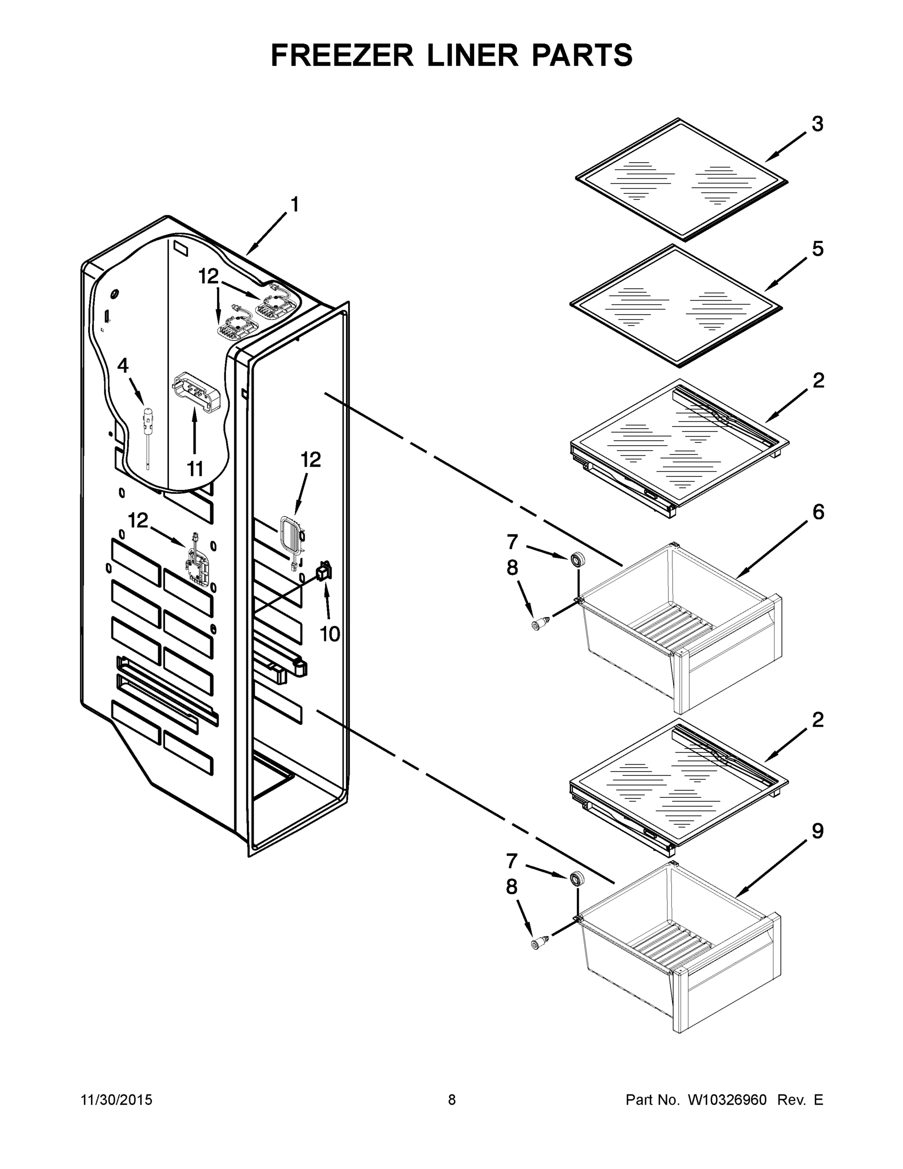05 - FREEZER LINER PARTS
