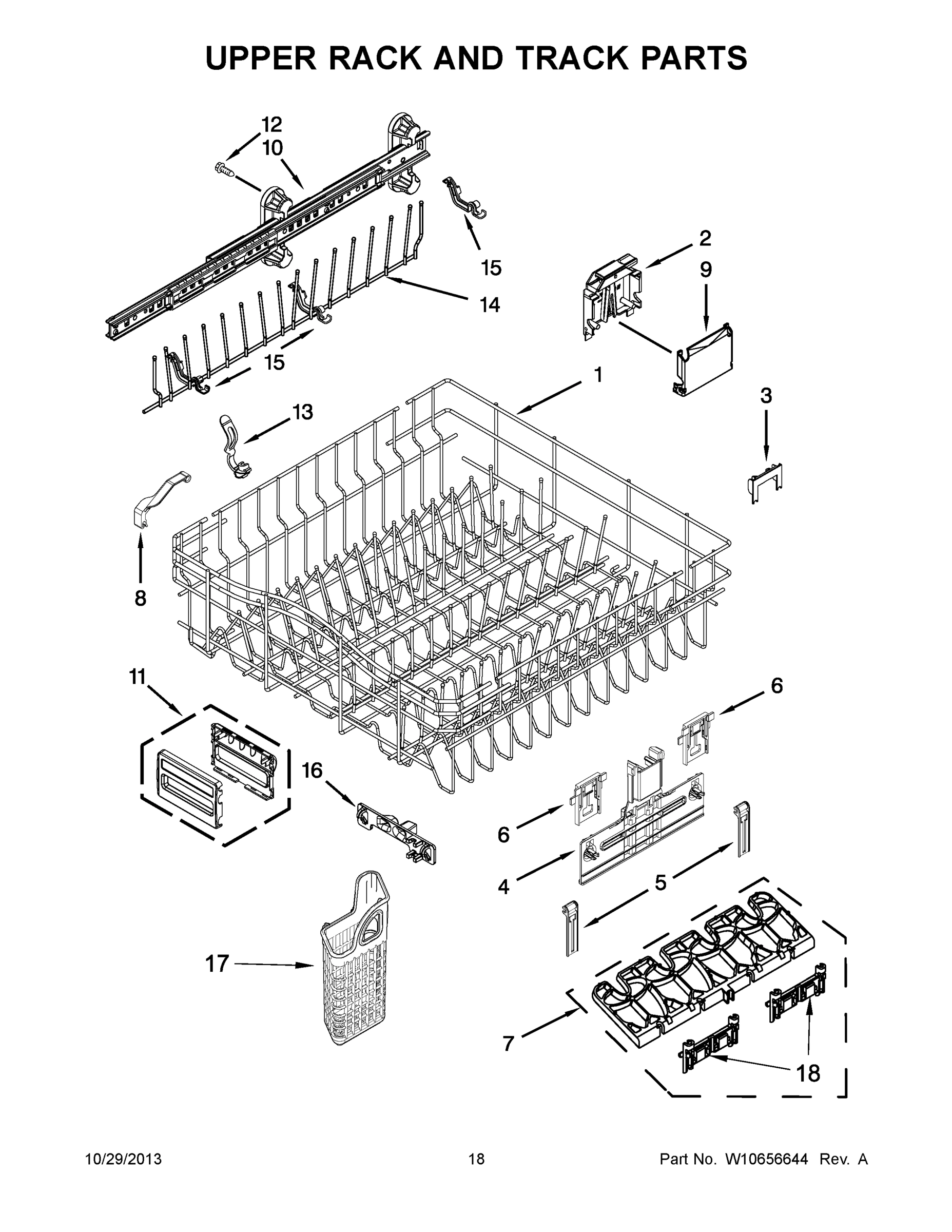10 - UPPER RACK AND TRACK PARTS