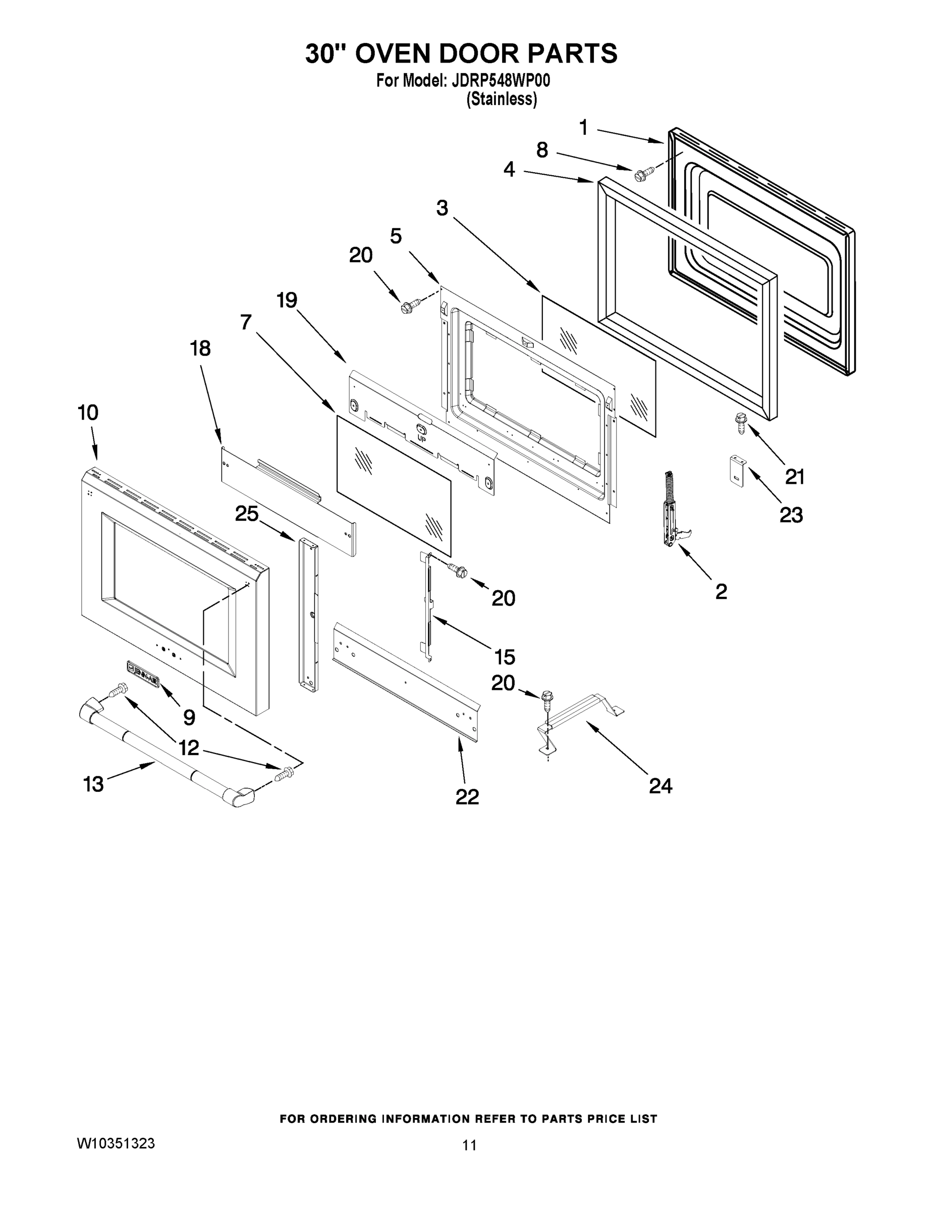 07 - 30`` OVEN DOOR PARTS