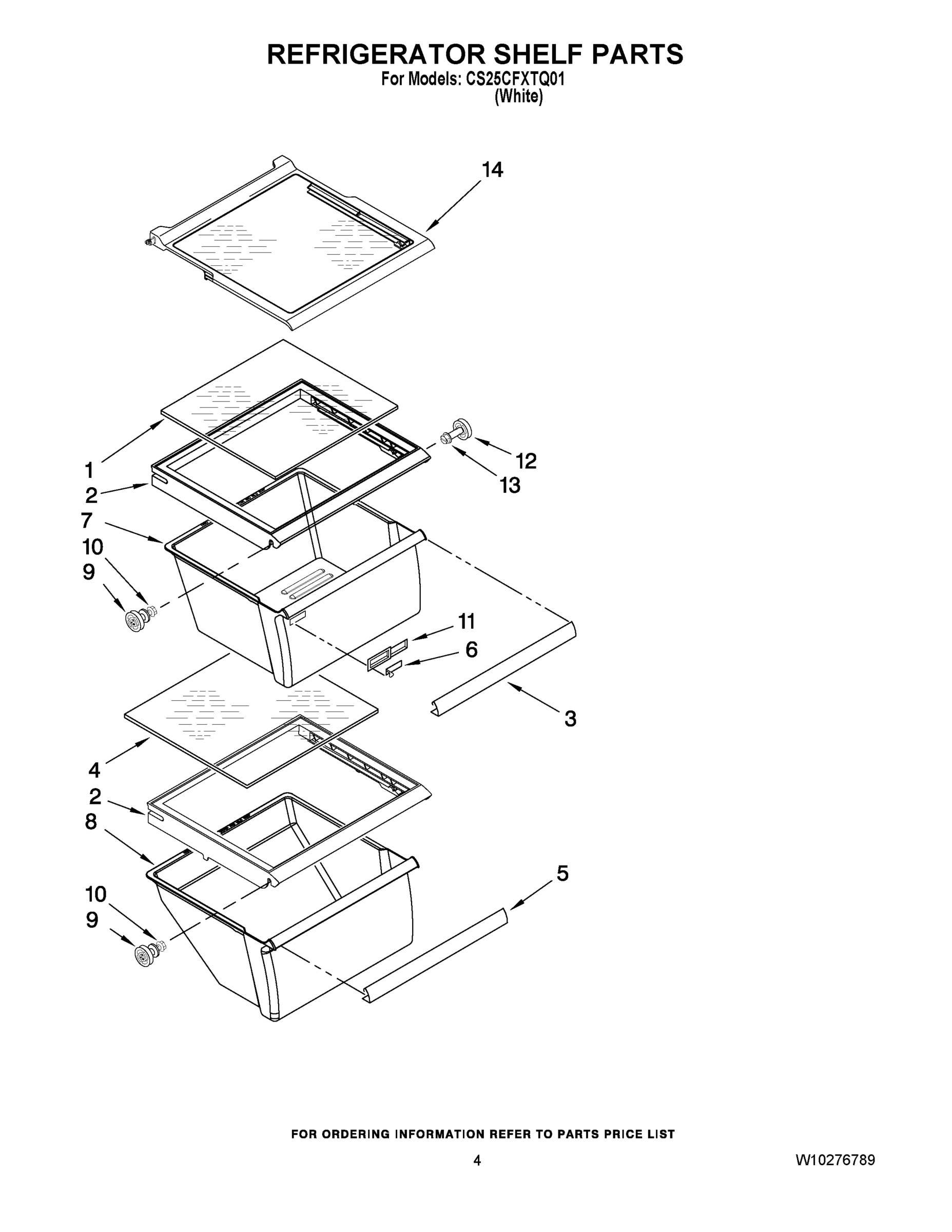 03 - REFRIGERATOR SHELF PARTS