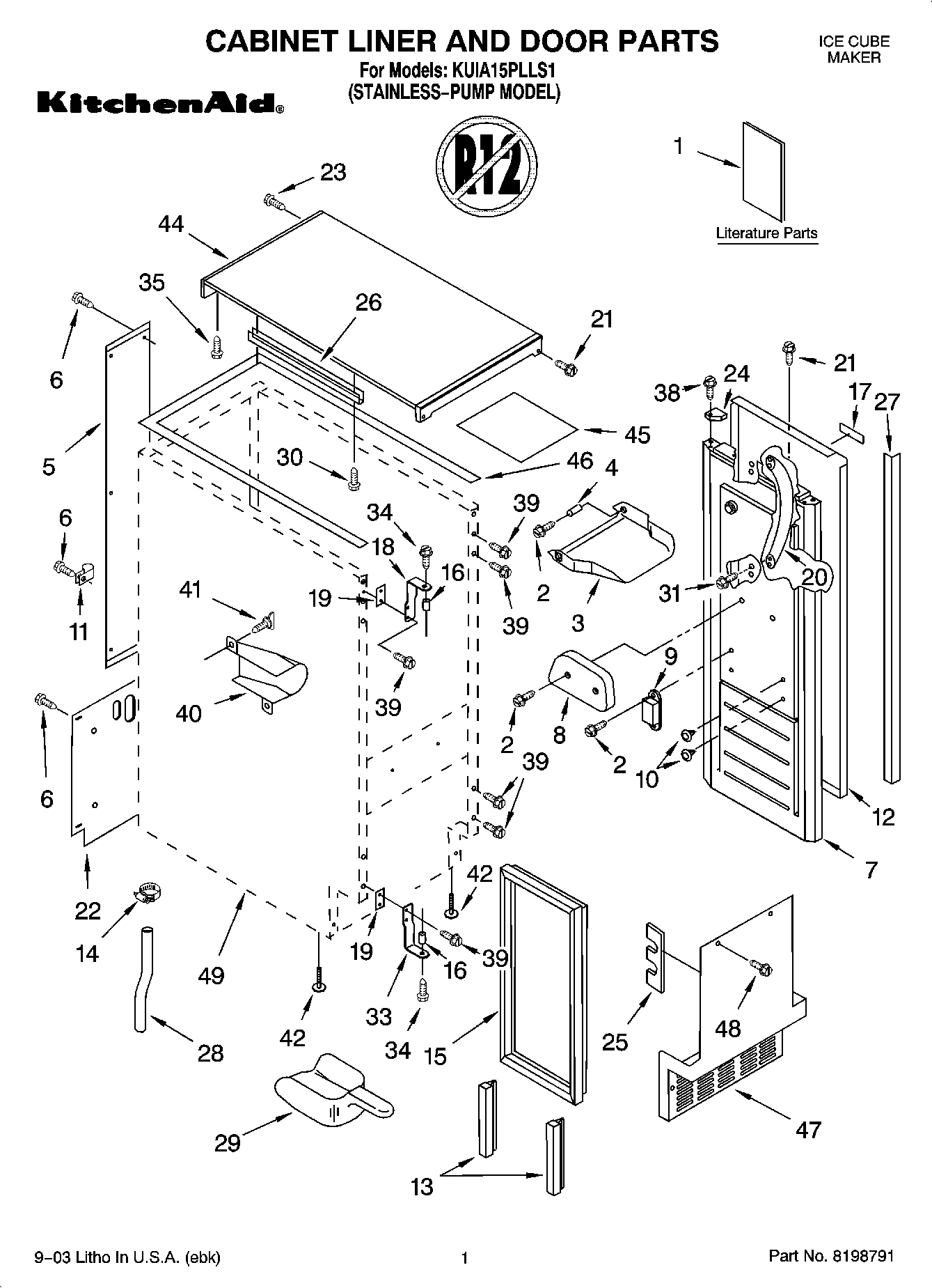 01 - CABINET LINER AND DOOR PARTS