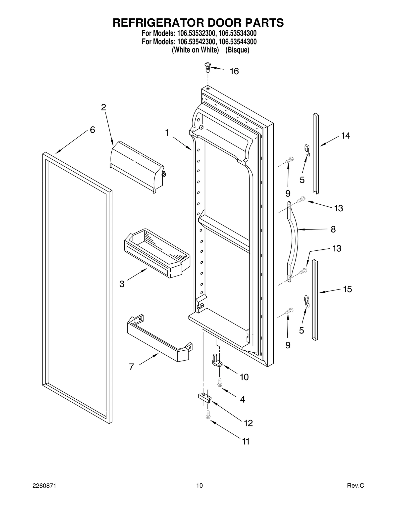 REFRIGERATOR DOOR PARTS