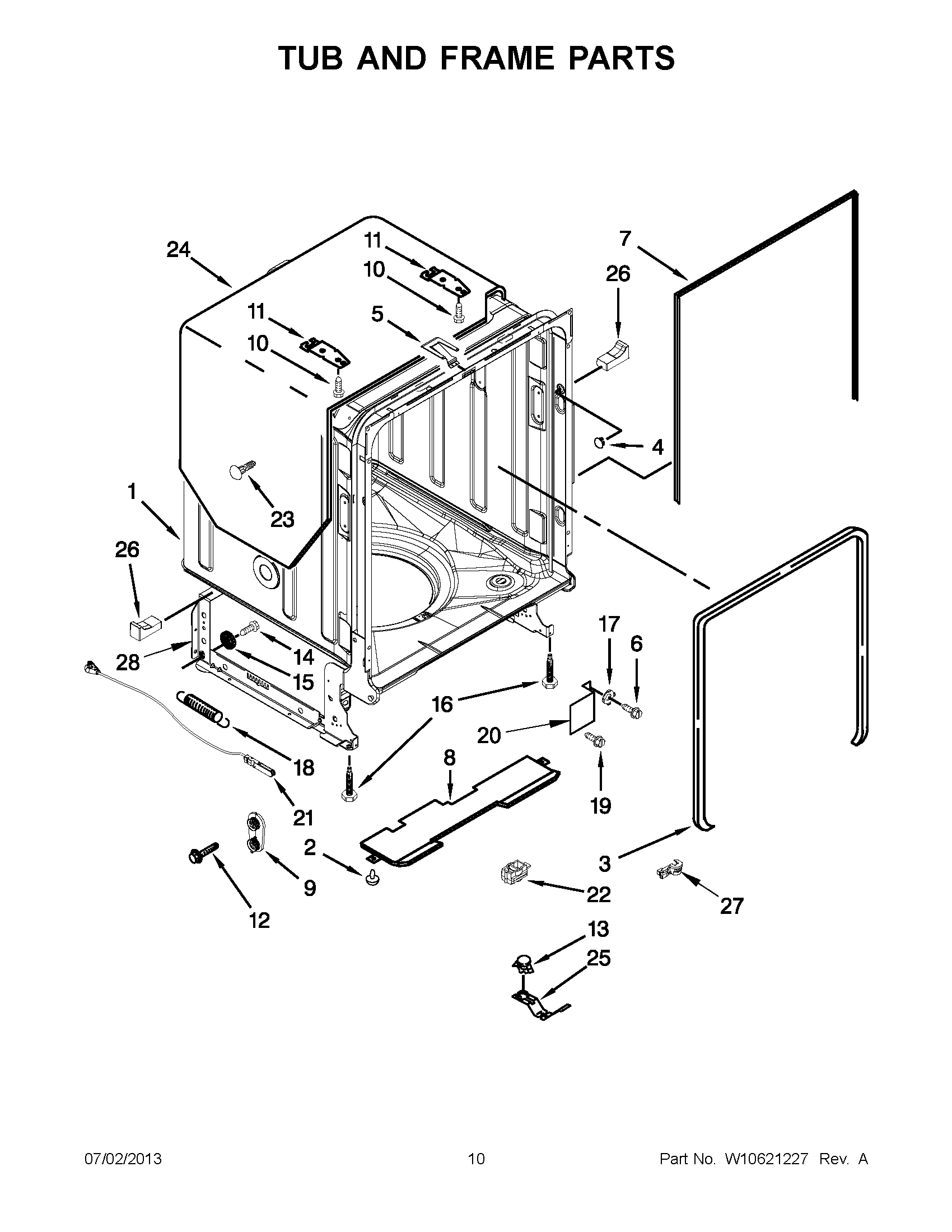 05 - TUB AND FRAME PARTS