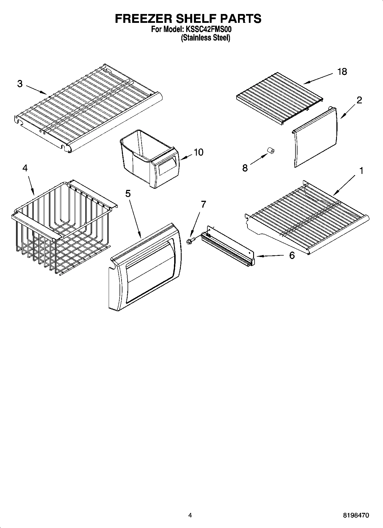 03 - FREEZER SHELF PARTS