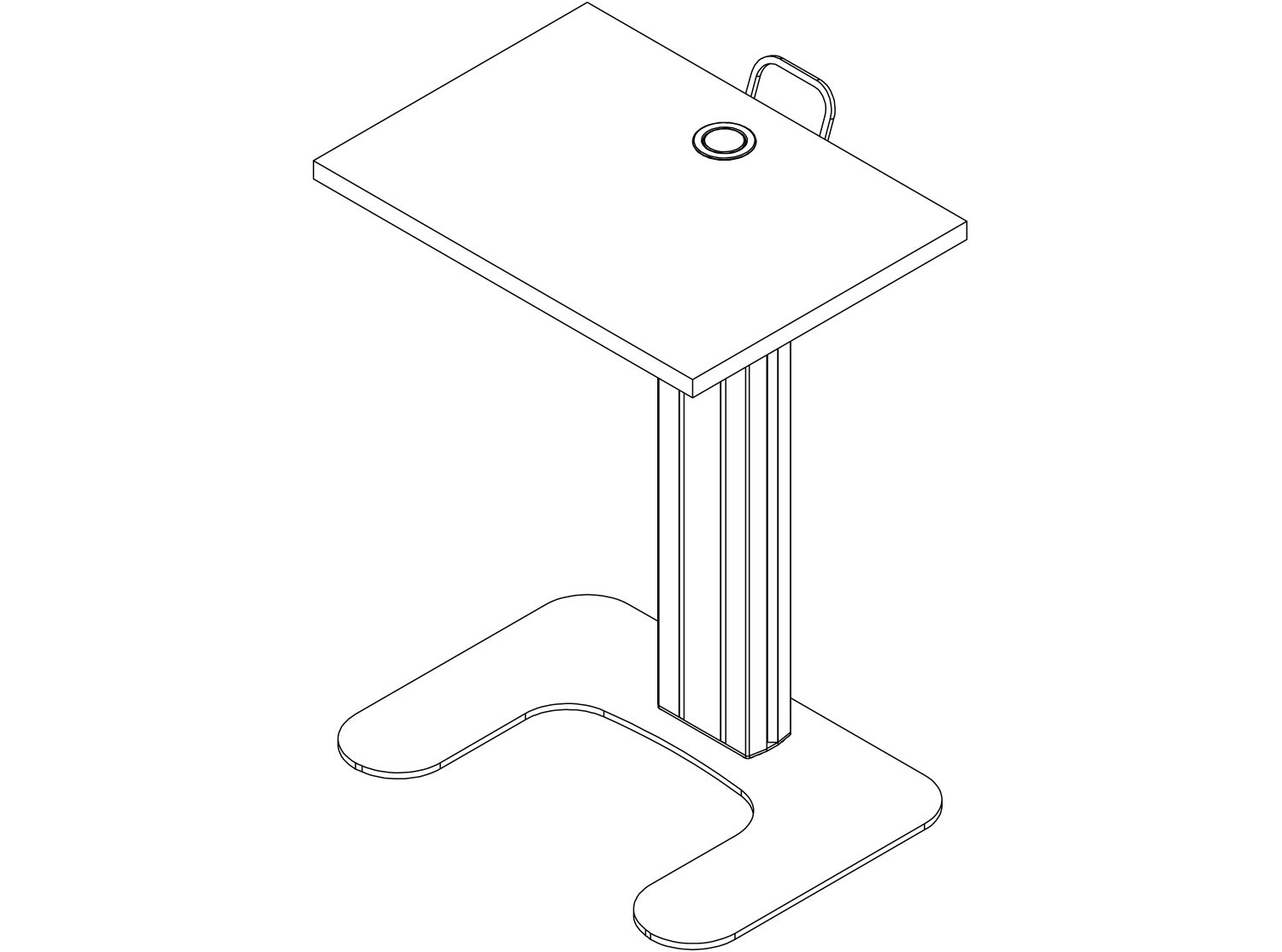 Product Name - Rectangle w/Horseshoe Shape Base