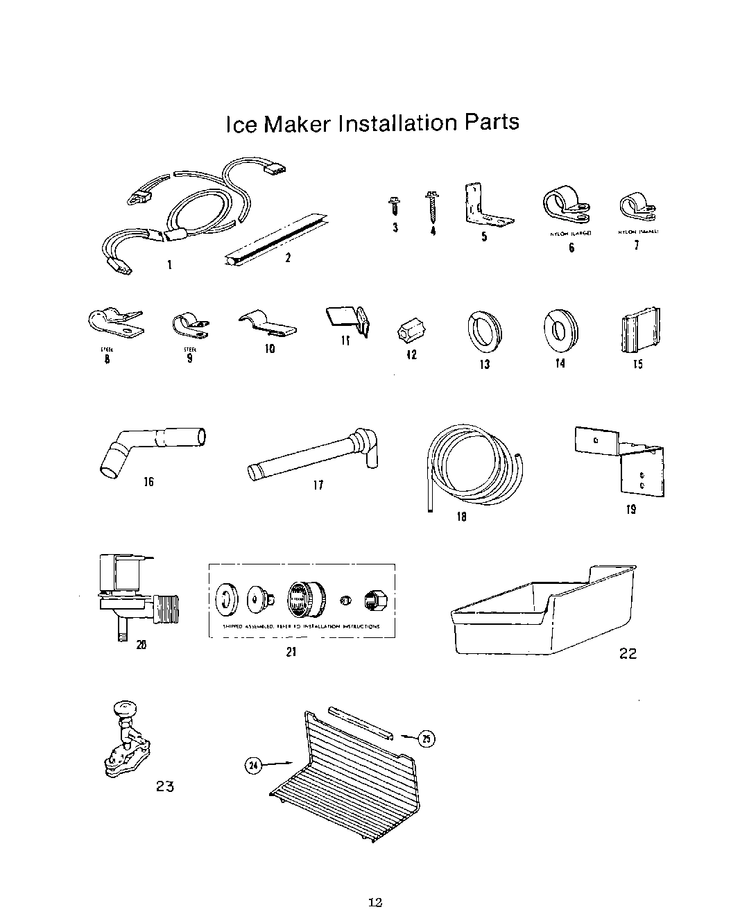 06 - ICEMAKER INSTALLATION PARTS