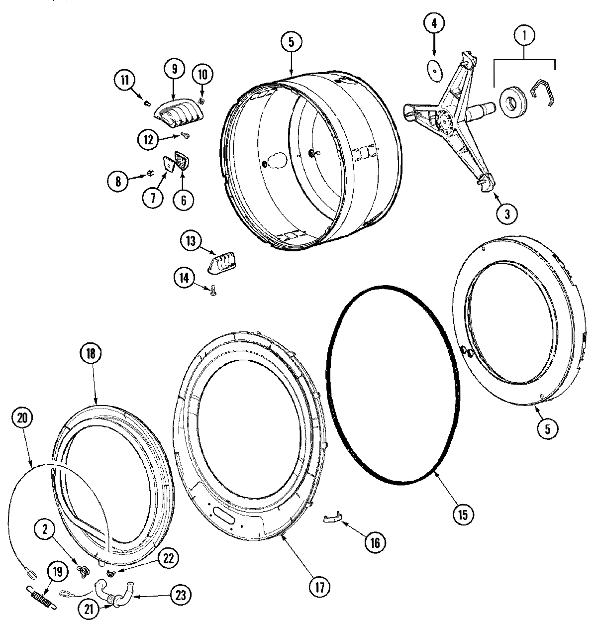 07 - SPINNER ASSEMBLY & OUTER TUB COVER
