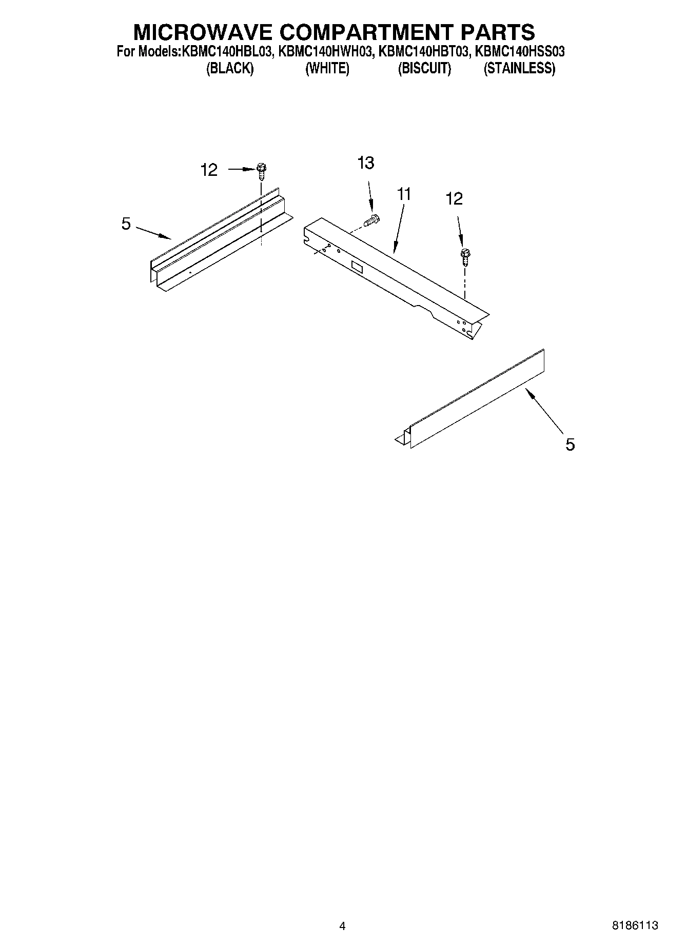 03 - MICROWAVE COMPARTMENT PARTS