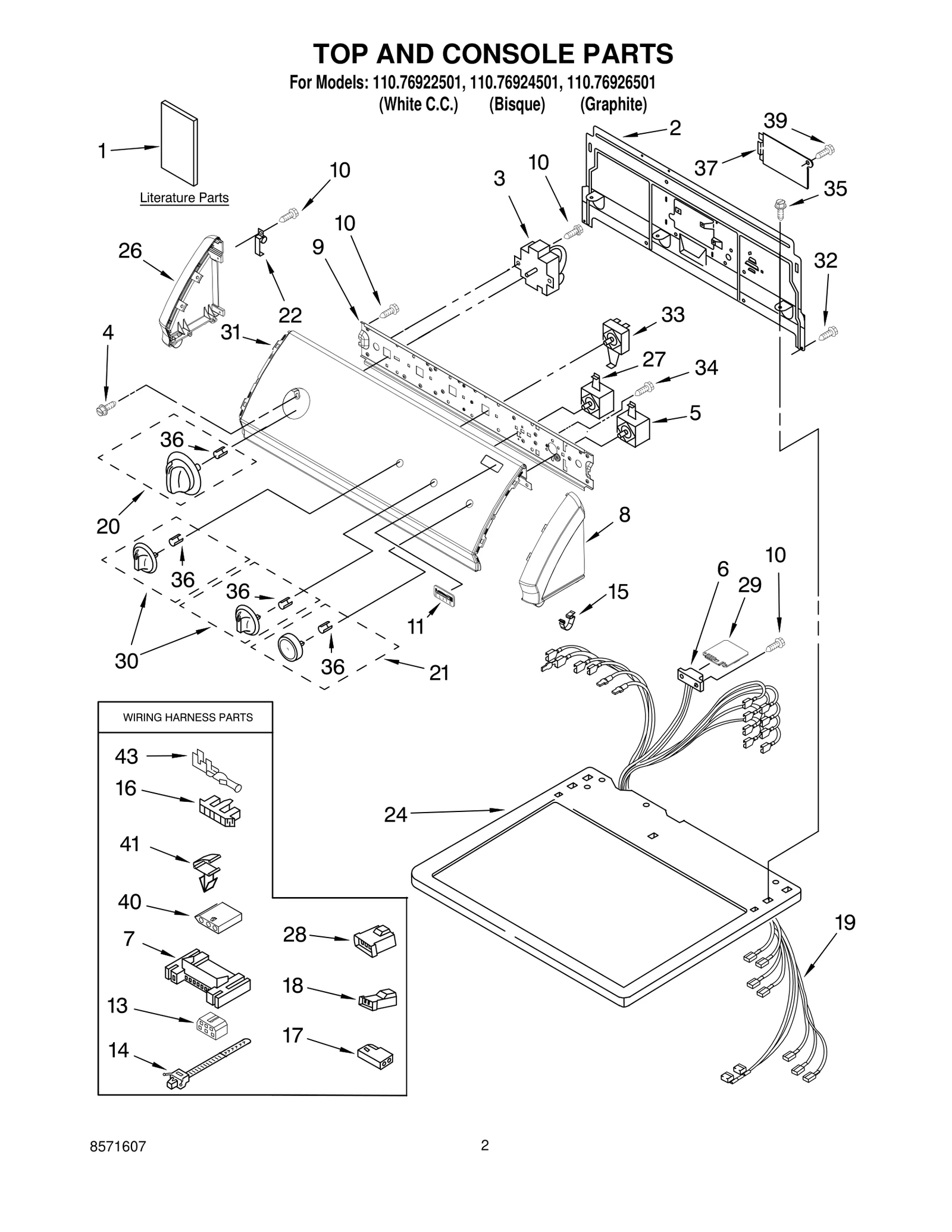 TOP AND CONSOLE PARTS