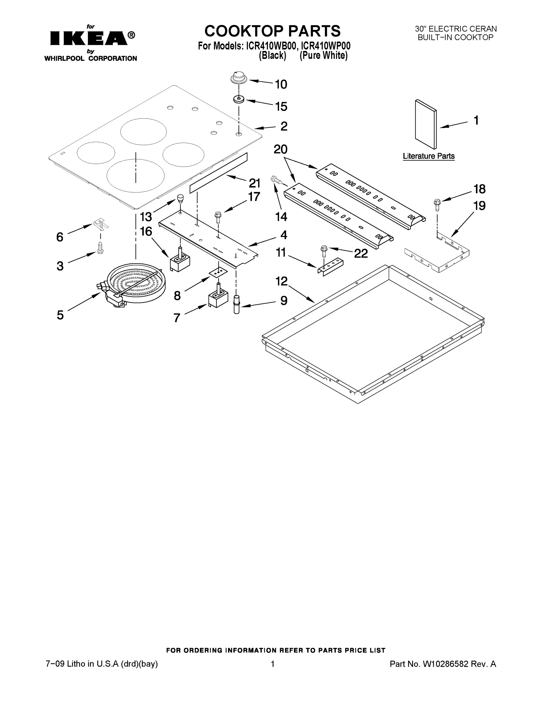 01 - COOKTOP PARTS