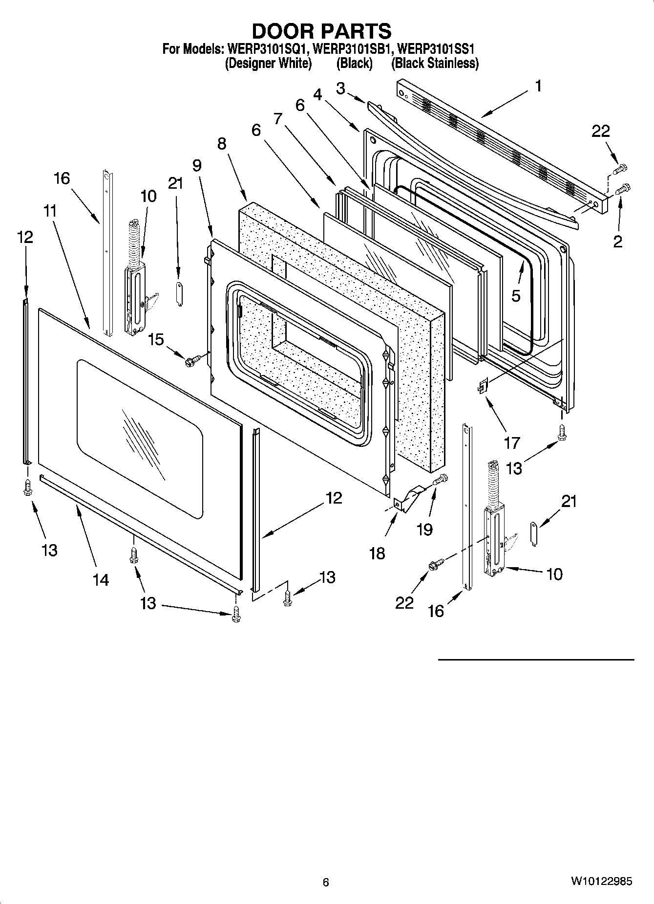 05 - DOOR PARTS, OPTIONAL PARTS (NOT INCLUDED)