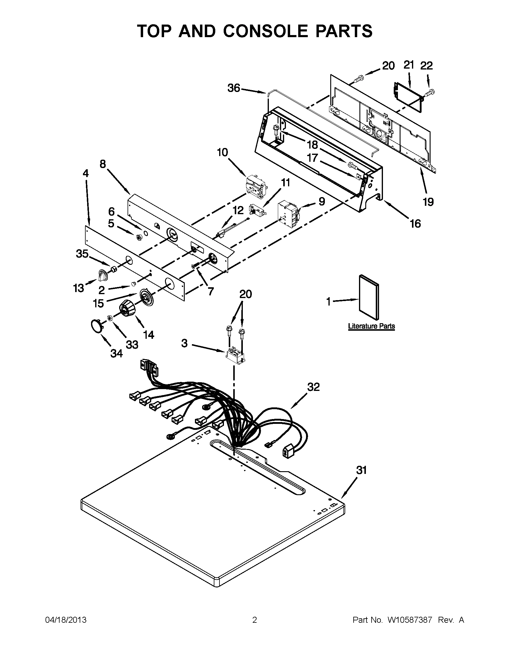 01 - TOP AND CONSOLE PARTS