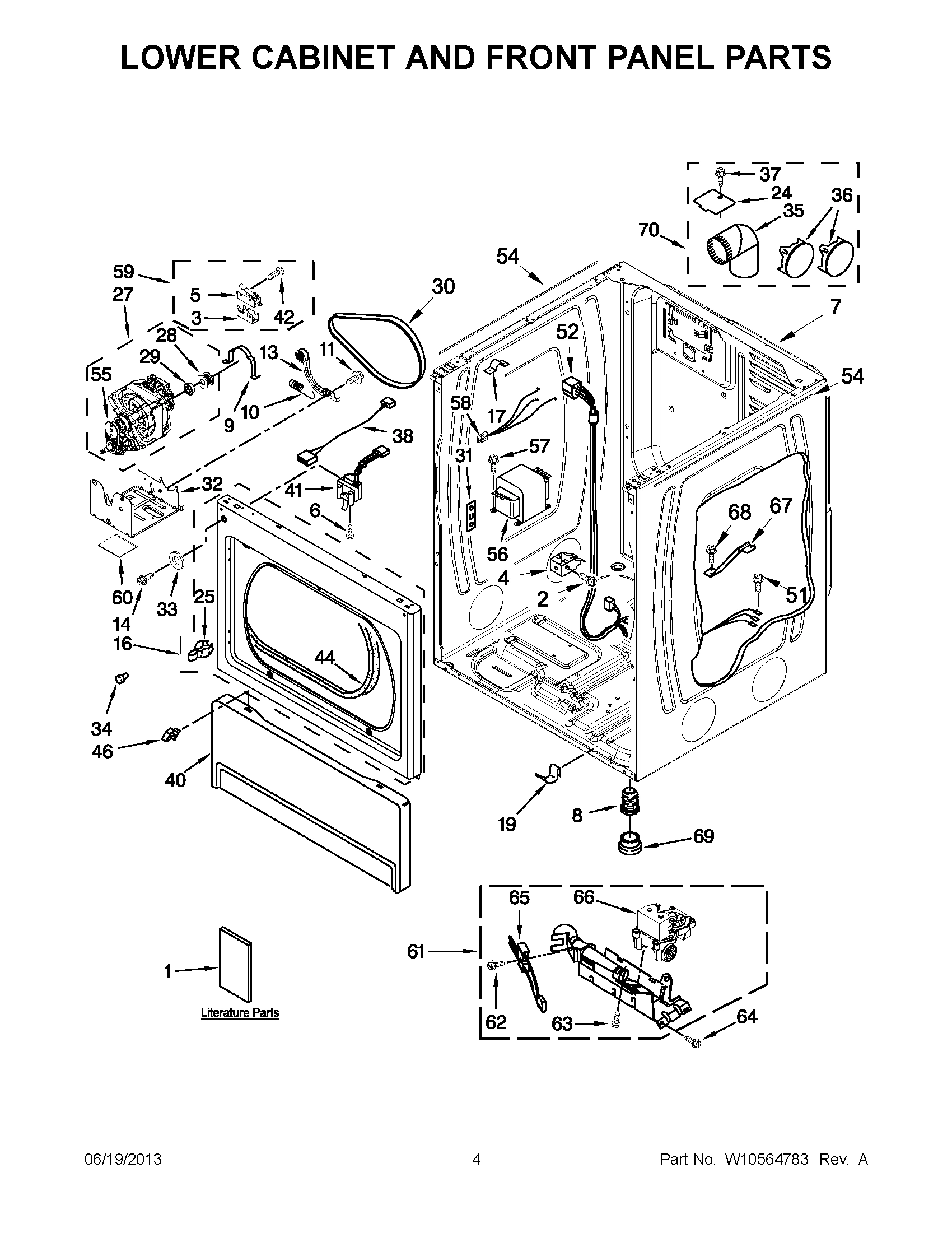 02 - LOWER CABINET AND FRONT PANEL PARTS