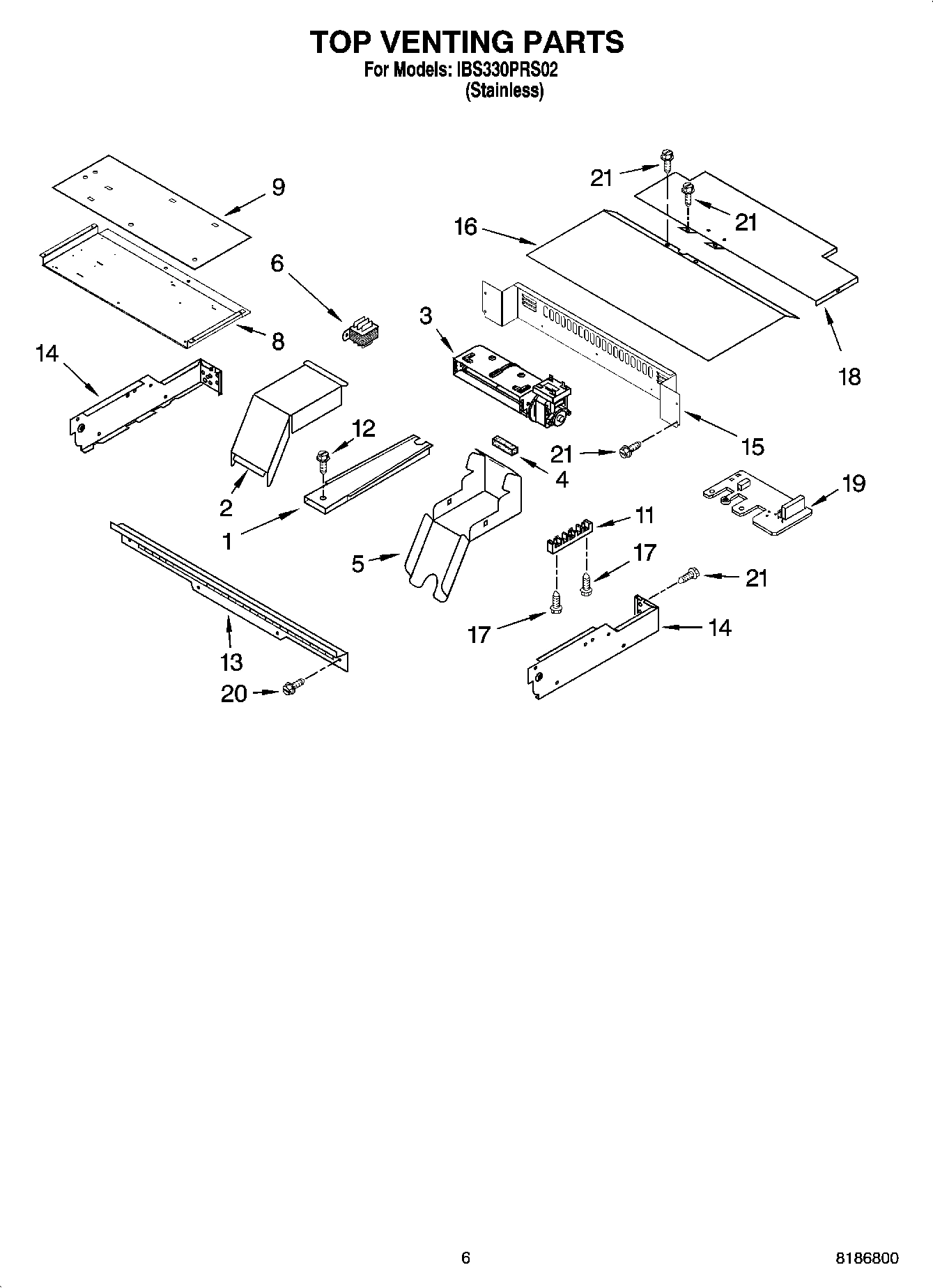 05 - TOP VENTING PARTS, OPTIONAL PARTS (NOT INCLUDED)