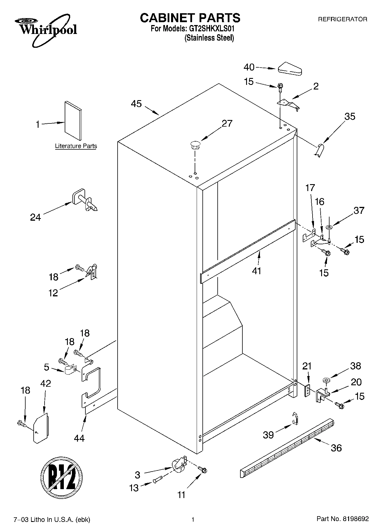 01 - CABINET PARTS