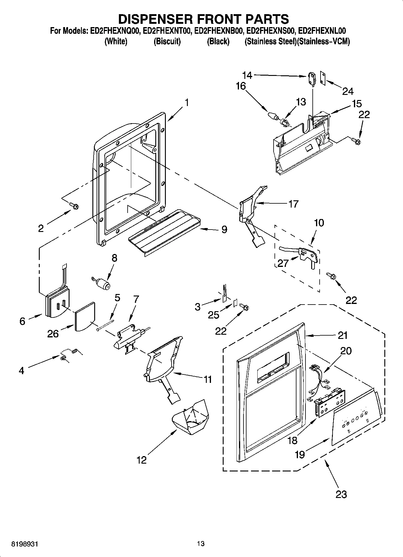 08 - DISPENSER FRONT PARTS