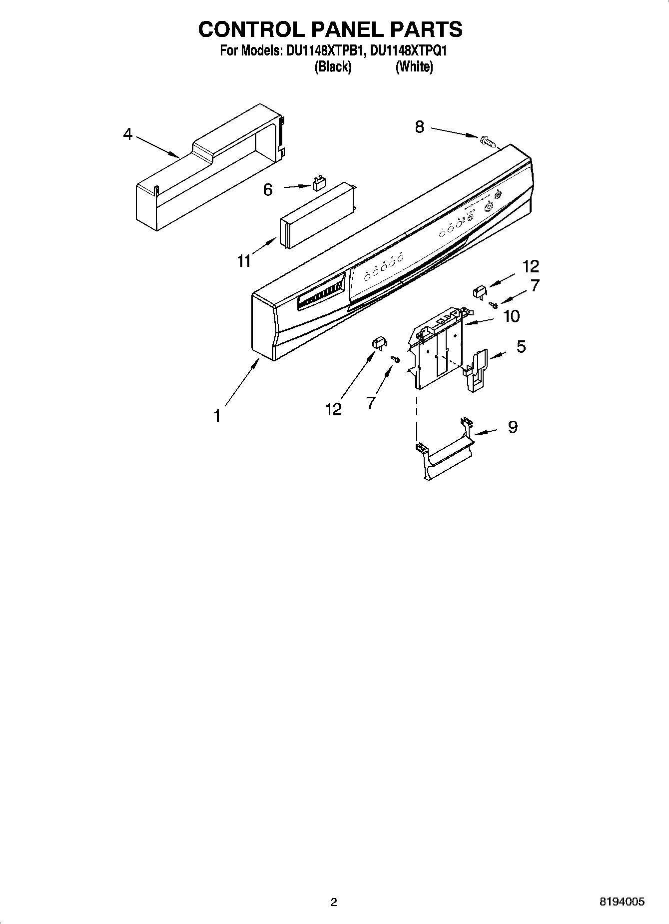 02 - CONTROL PANEL PARTS