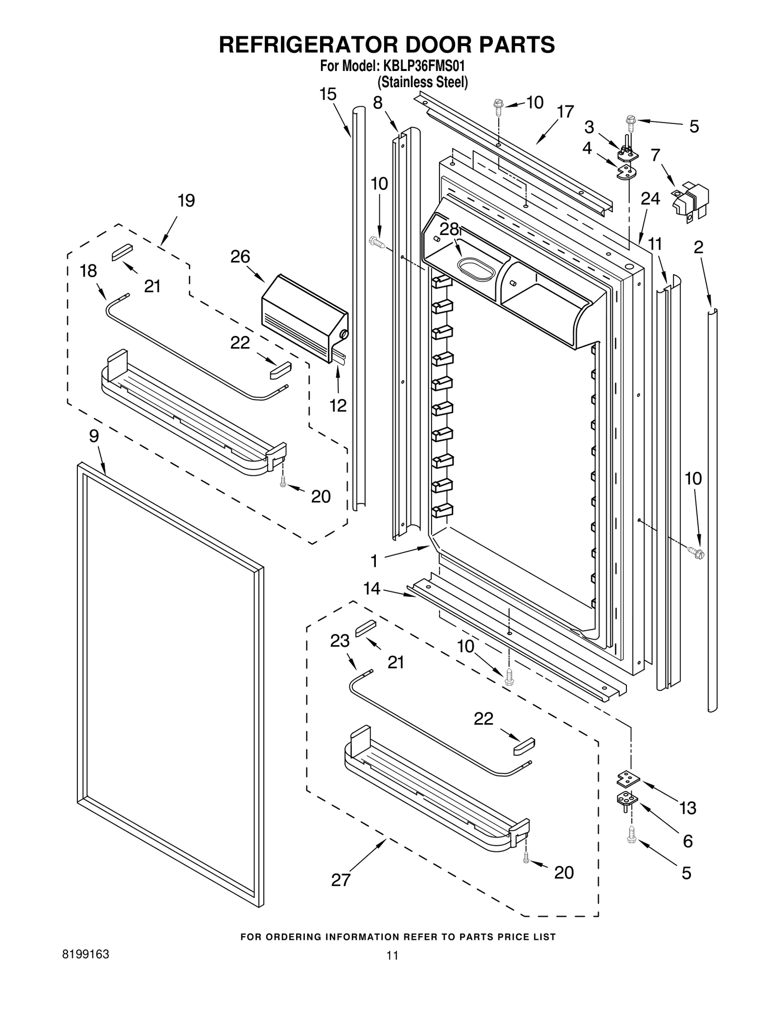 REFRIGERATOR DOOR PARTS