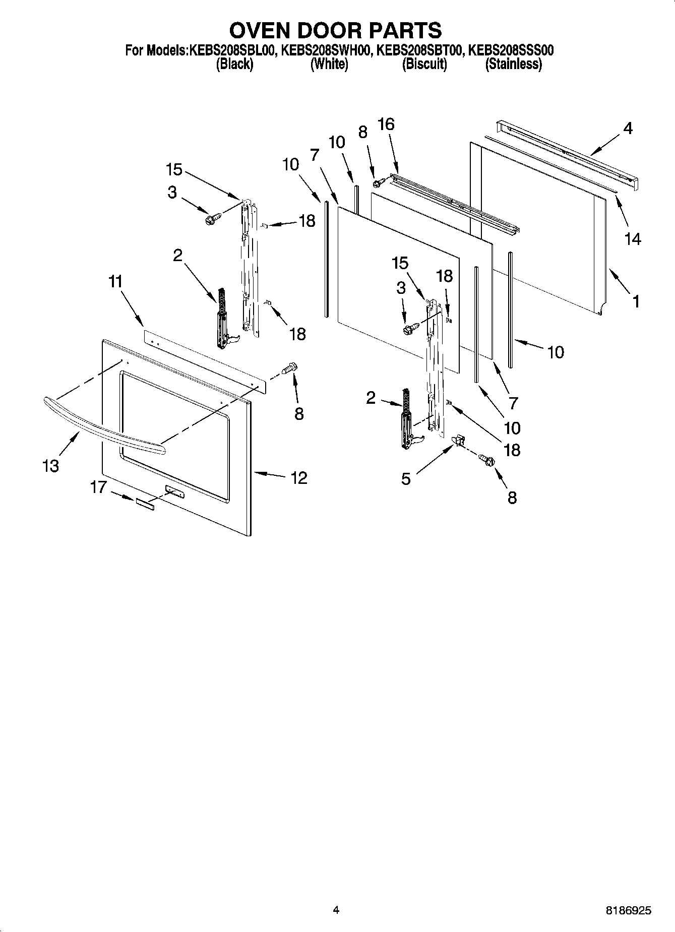03 - OVEN DOOR PARTS