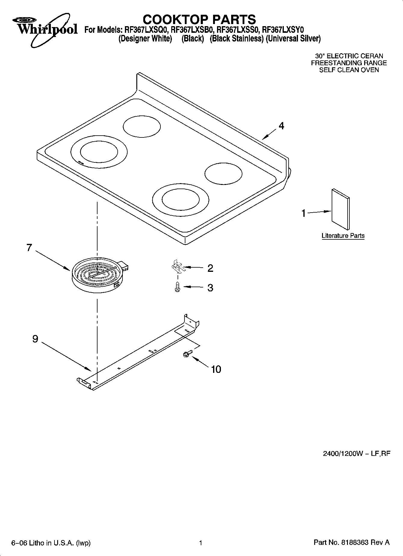 01 - COOKTOP PARTS