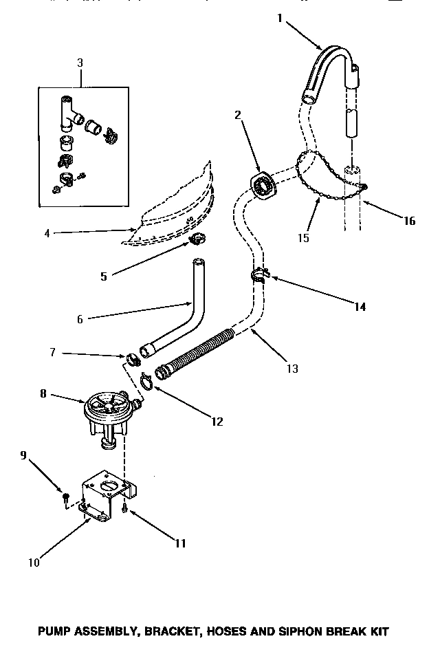 17 - PUMP ASSY/BRKT/HOSES & SIPHON BREAK KIT