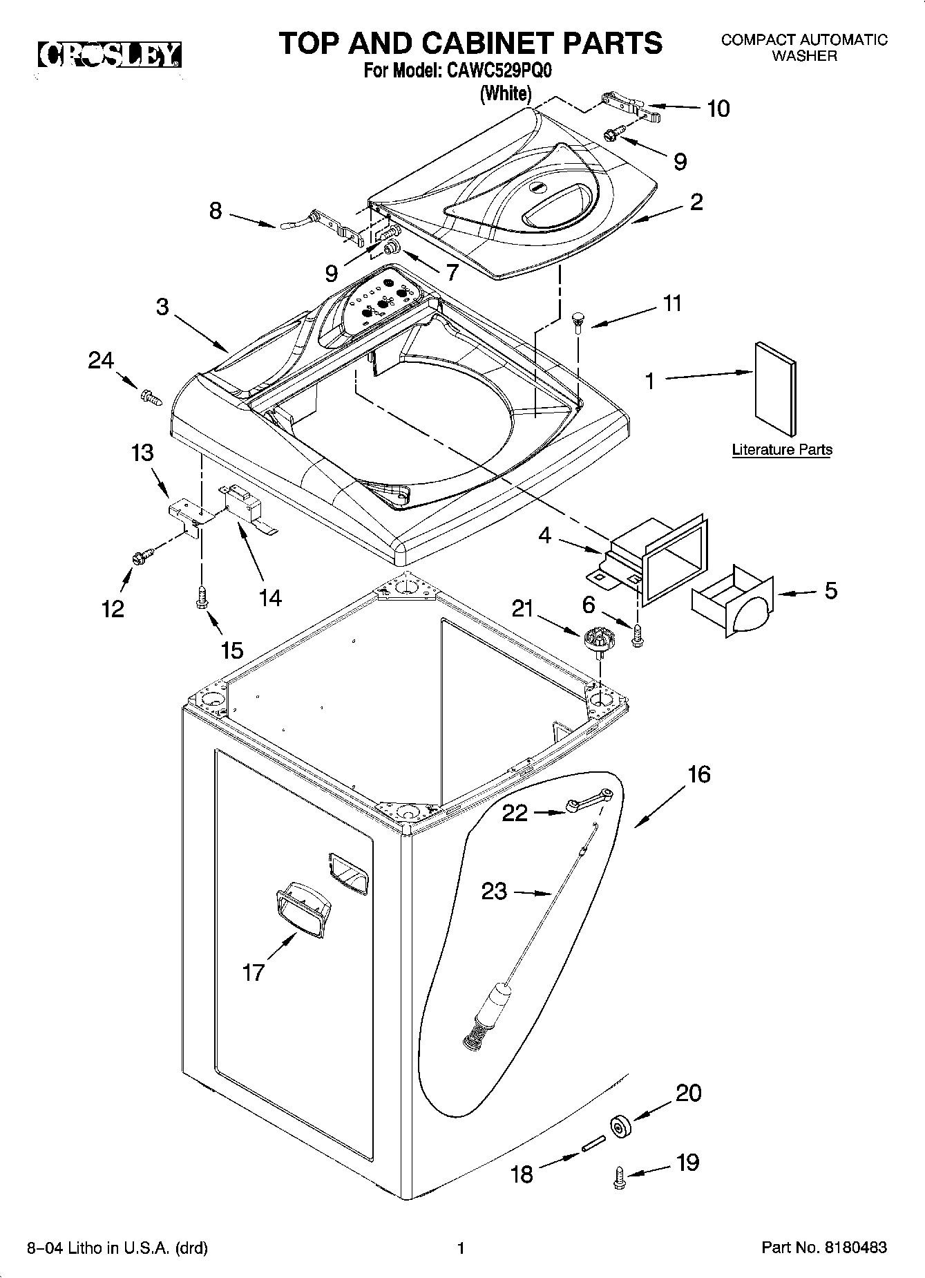01 - TOP AND CABINET PARTS