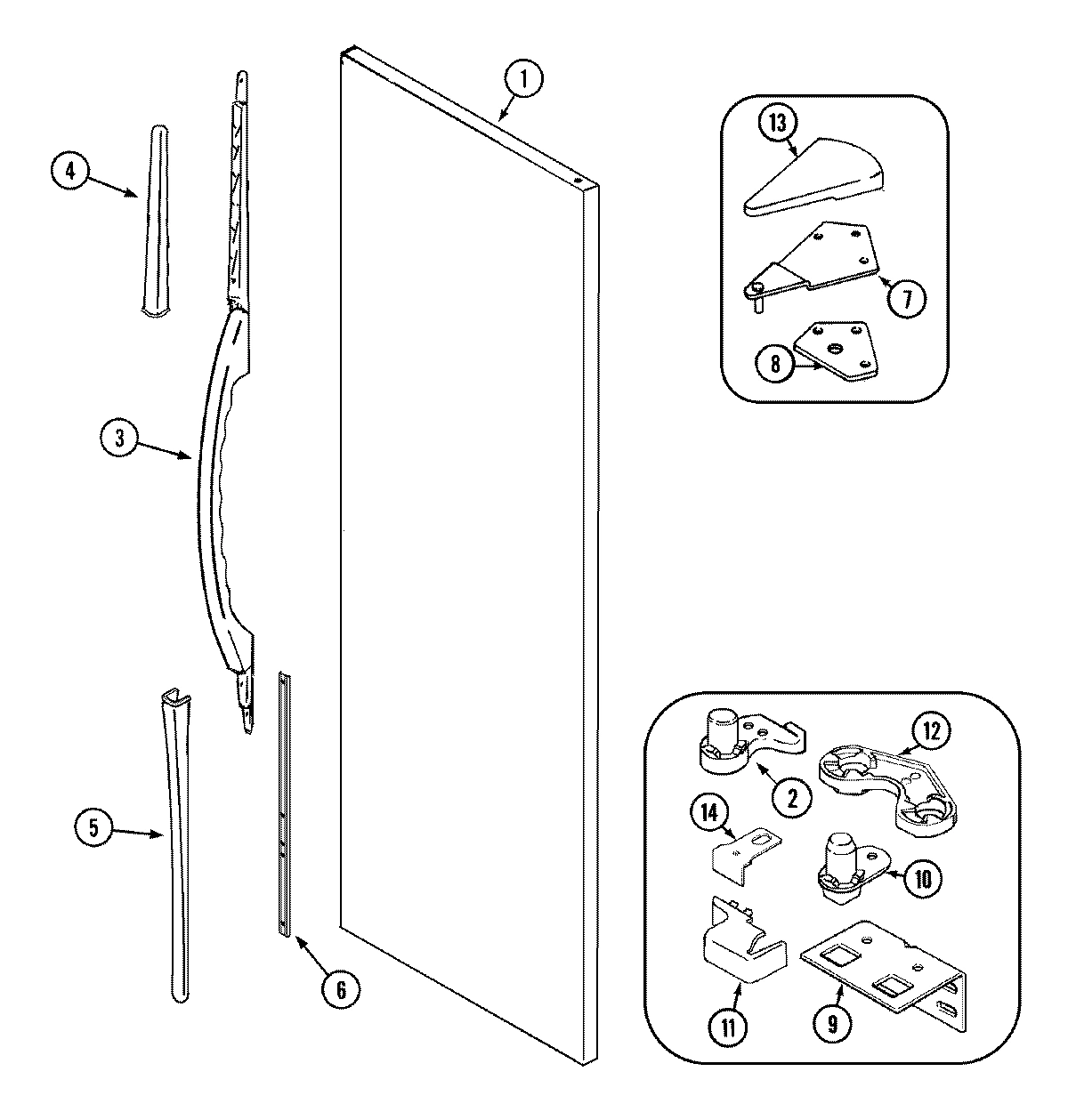 12 - FRESH FOOD OUTER DOOR (REV 17)