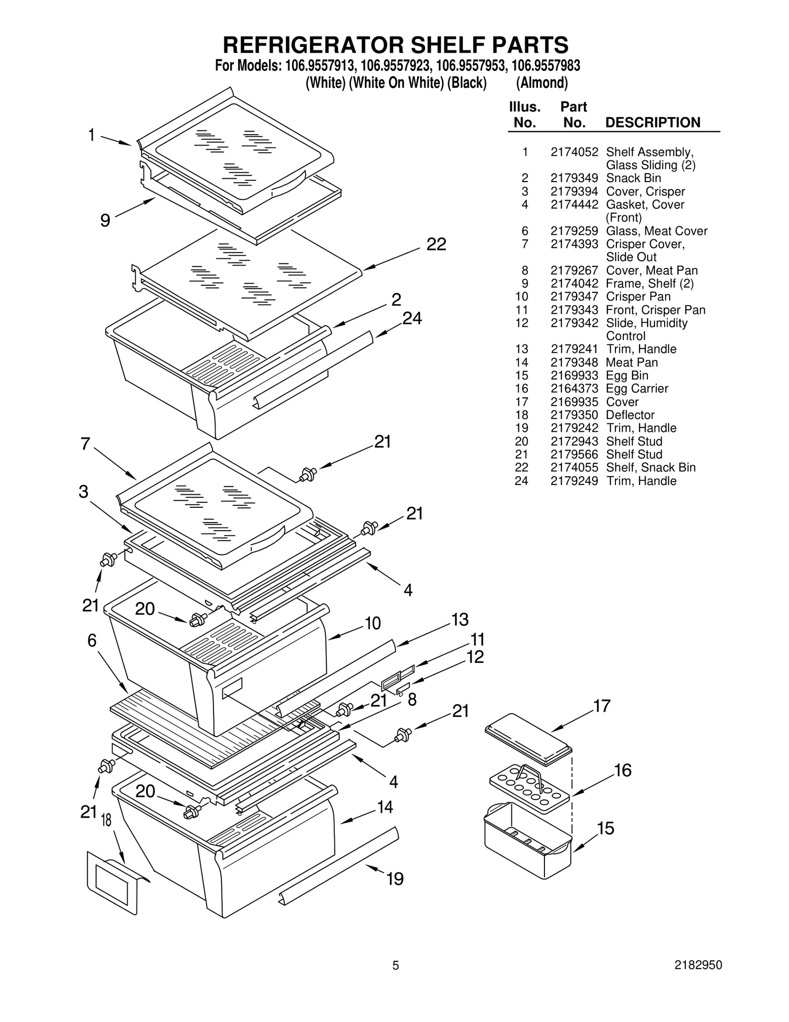 REFRIGERATOR SHELF PARTS
