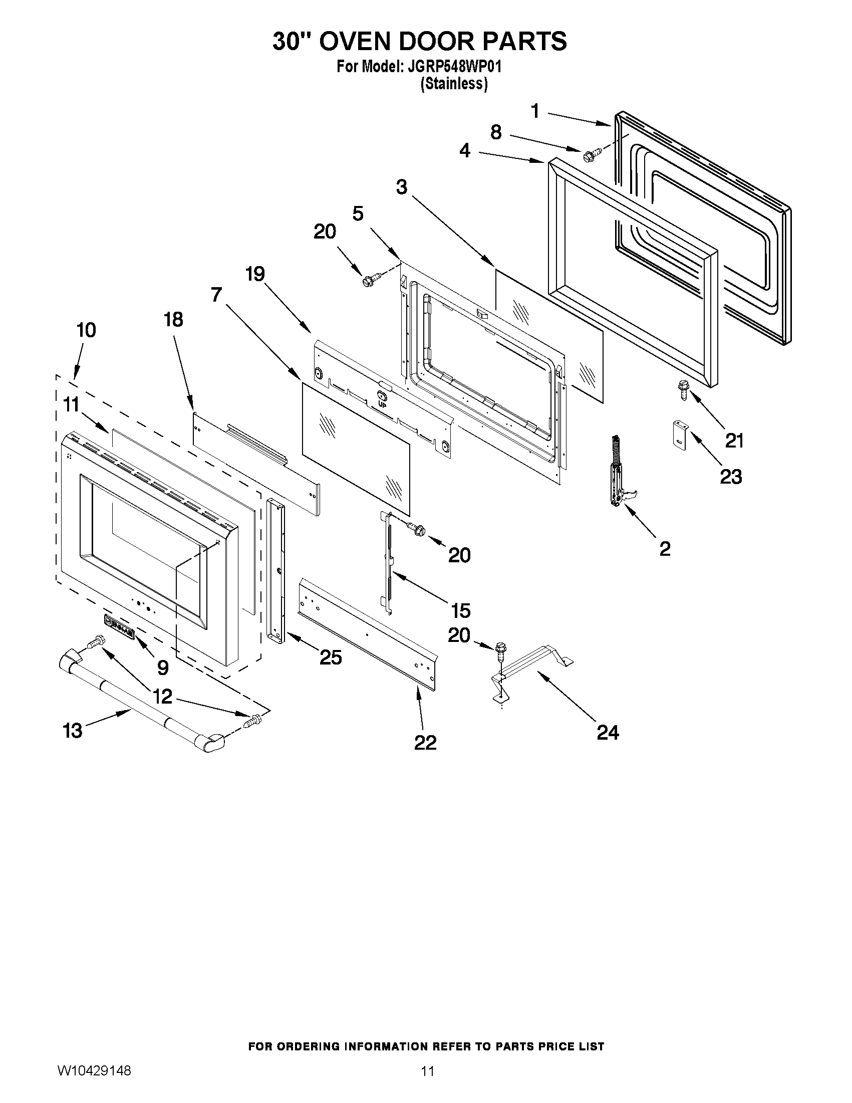 07 - 30`` OVEN DOOR PARTS
