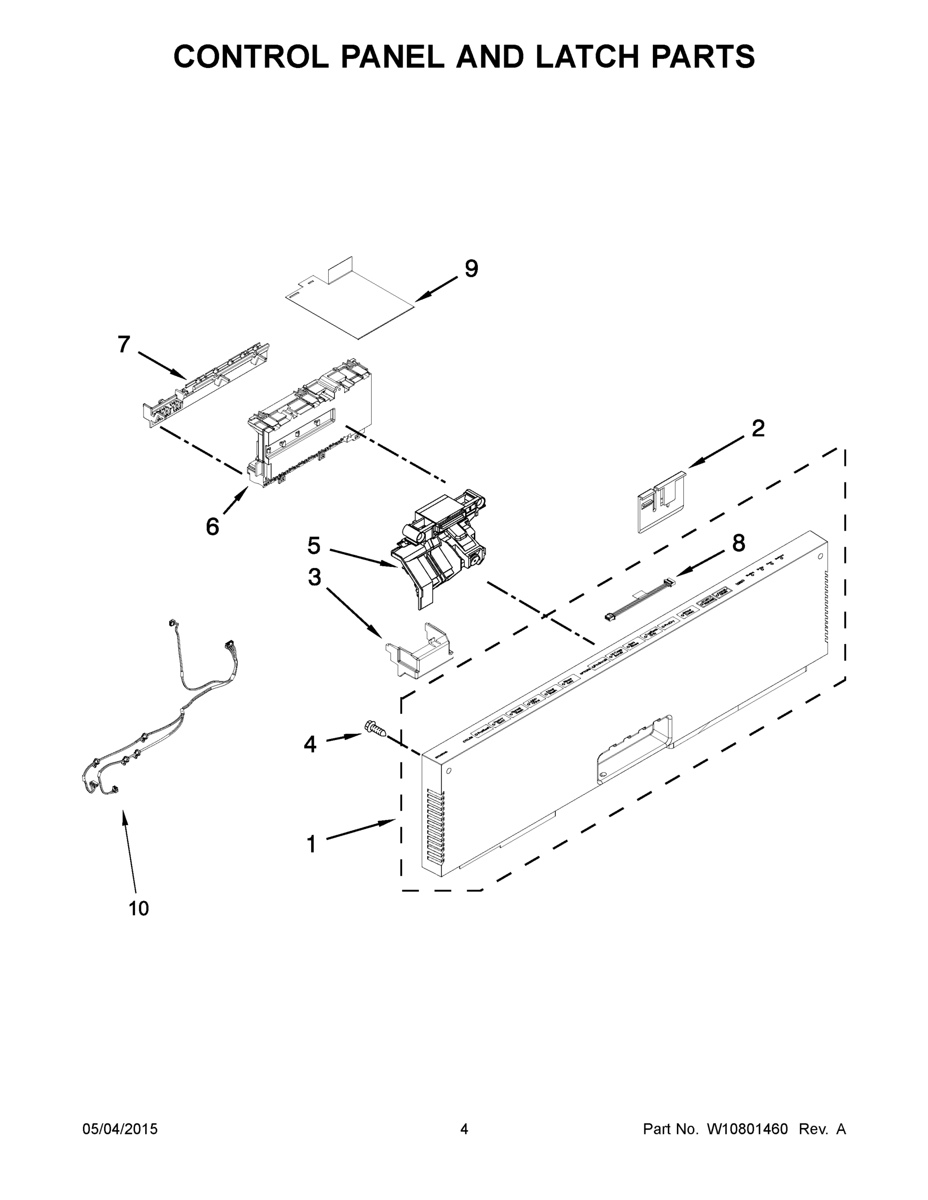 03 - CONTROL PANEL AND LATCH PARTS